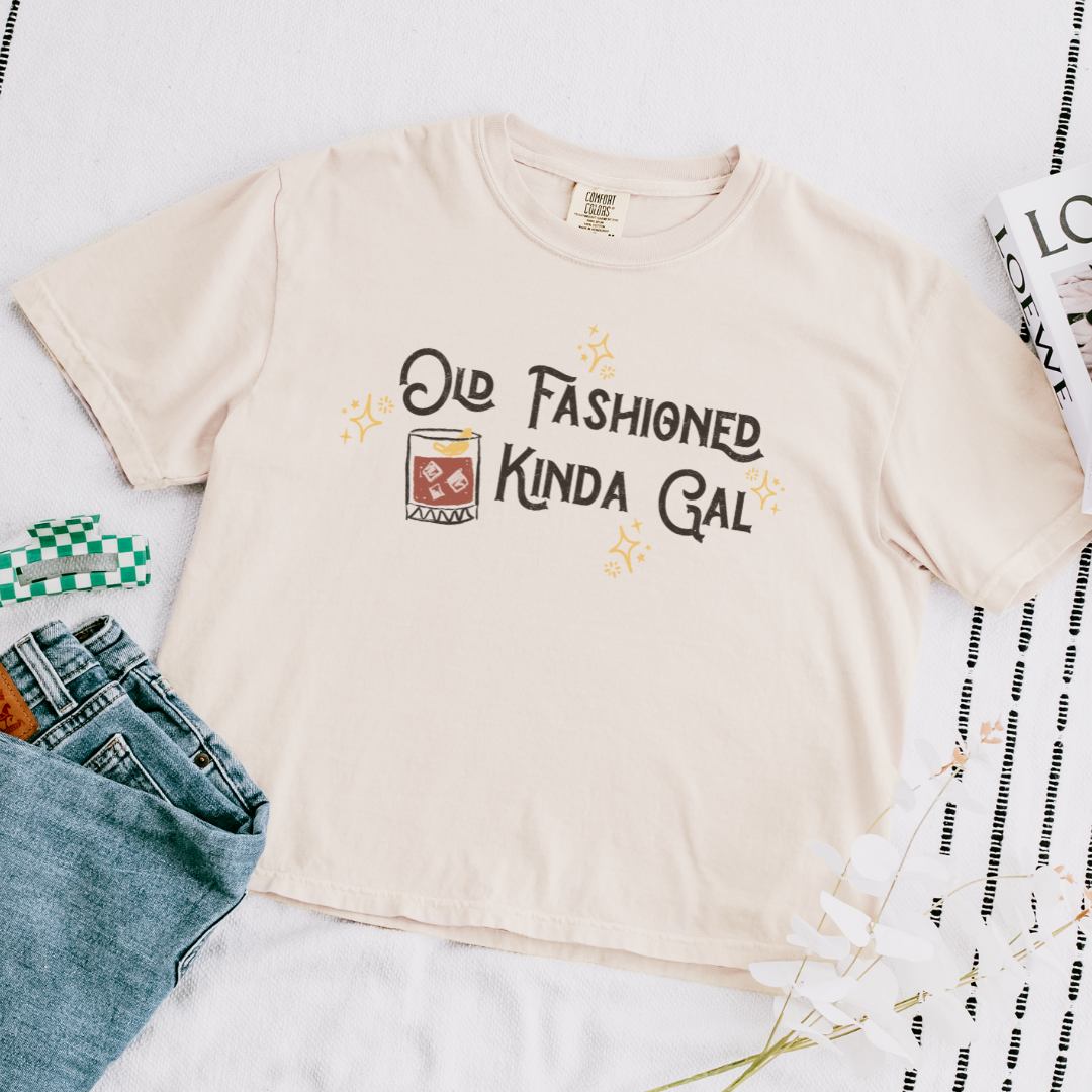 Old Fashioned Kinda Girl Vintage Cocktail Tee