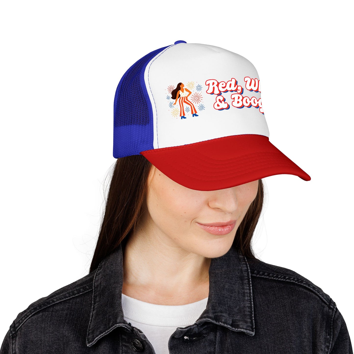Red, White & Boogie Foam Trucker Hat - V1