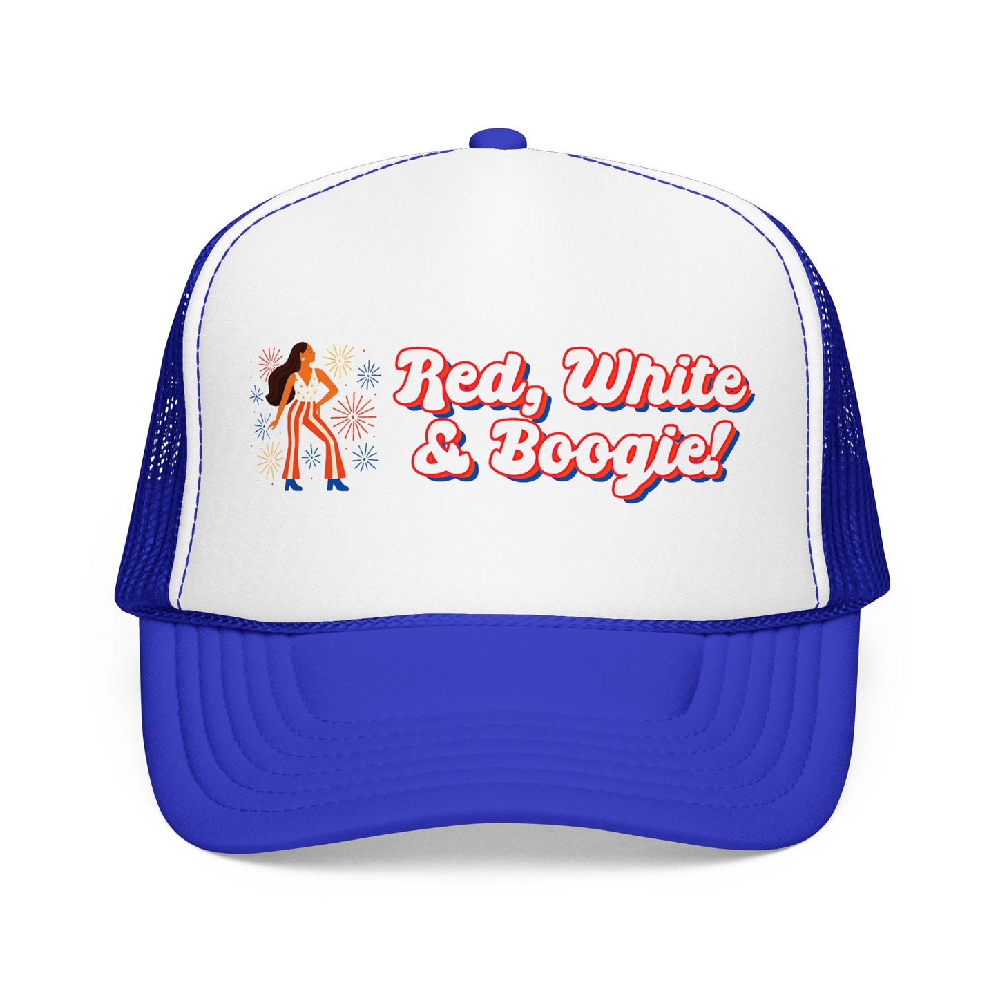 Red, White & Boogie Foam Trucker Hat - V1