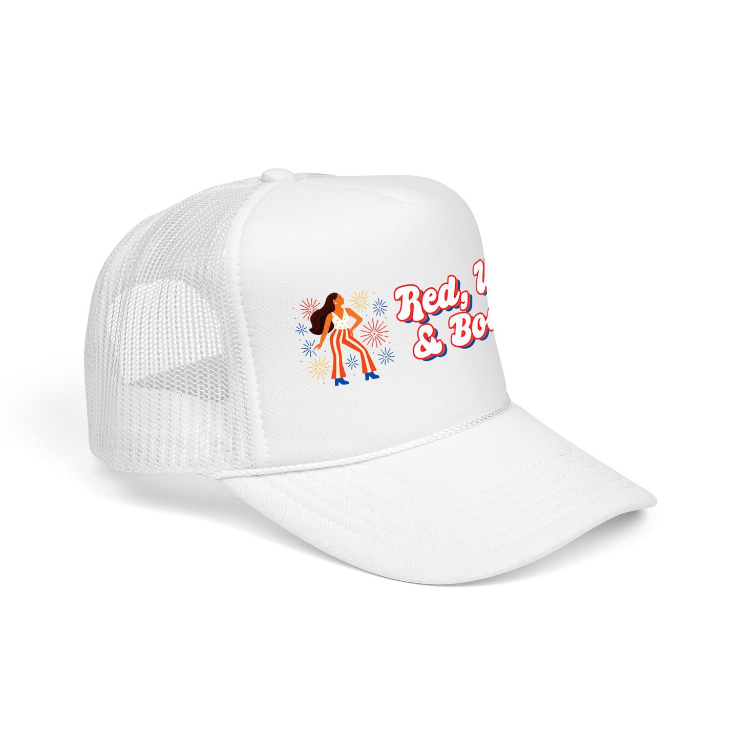 Red, White & Boogie Foam Trucker Hat - V1