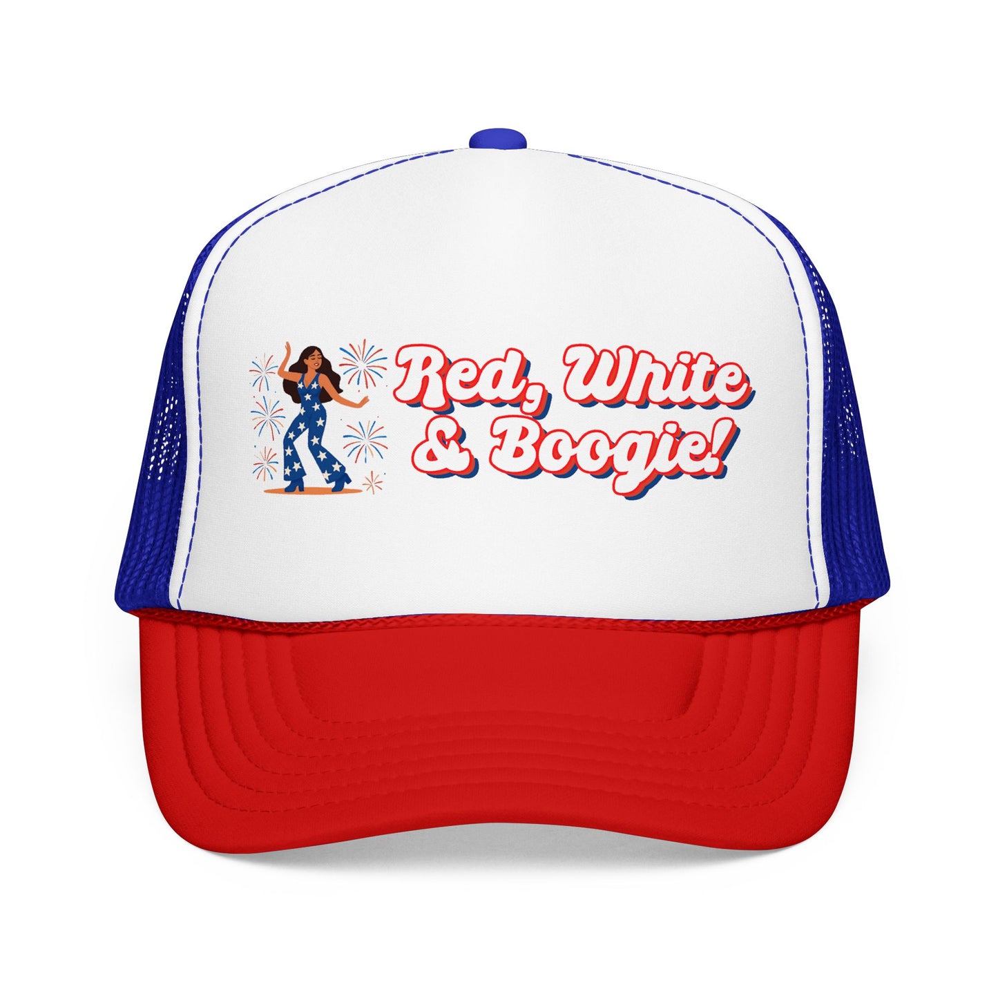 Red, White & Boogie Foam Trucker Hat