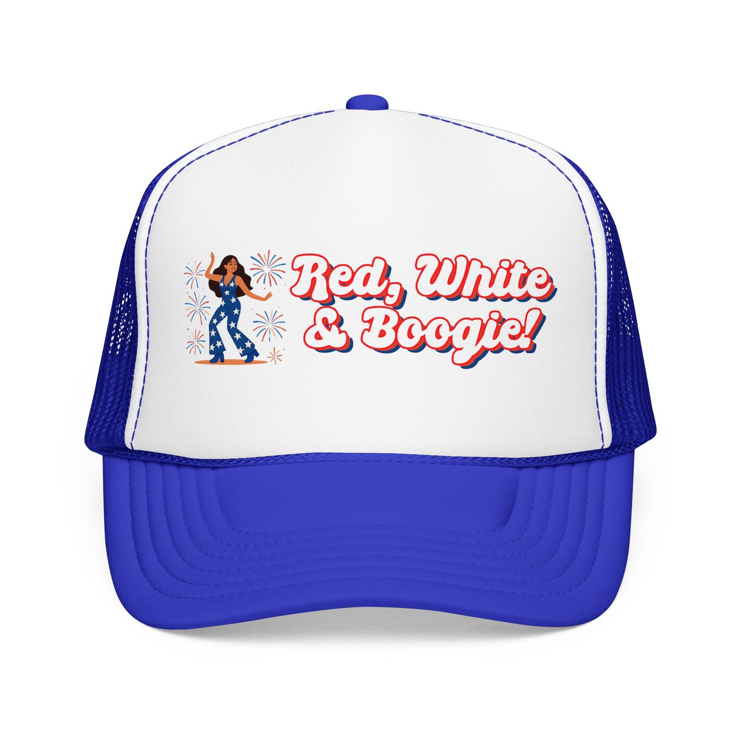 Red, White & Boogie Foam Trucker Hat