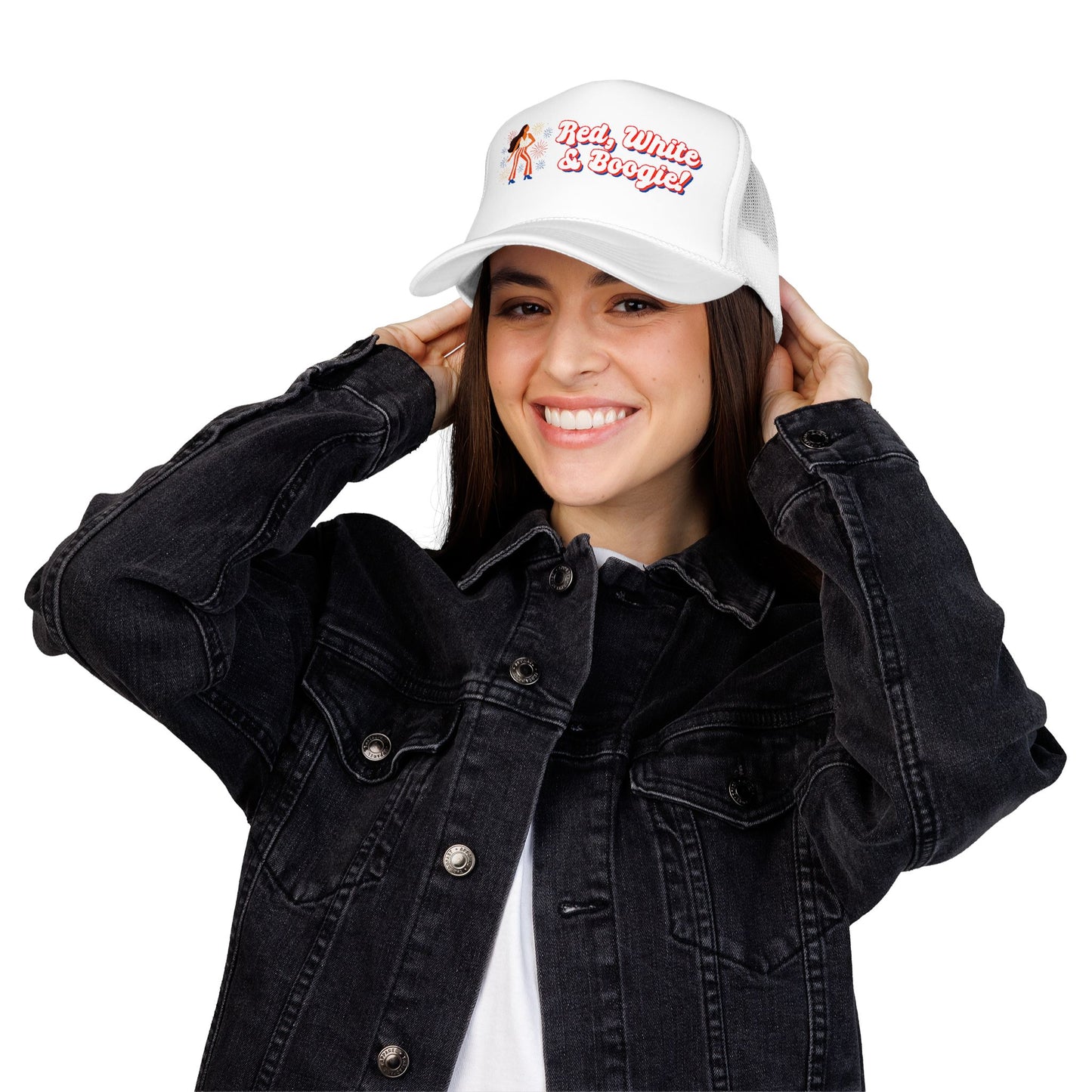 Red, White & Boogie Foam Trucker Hat - V1