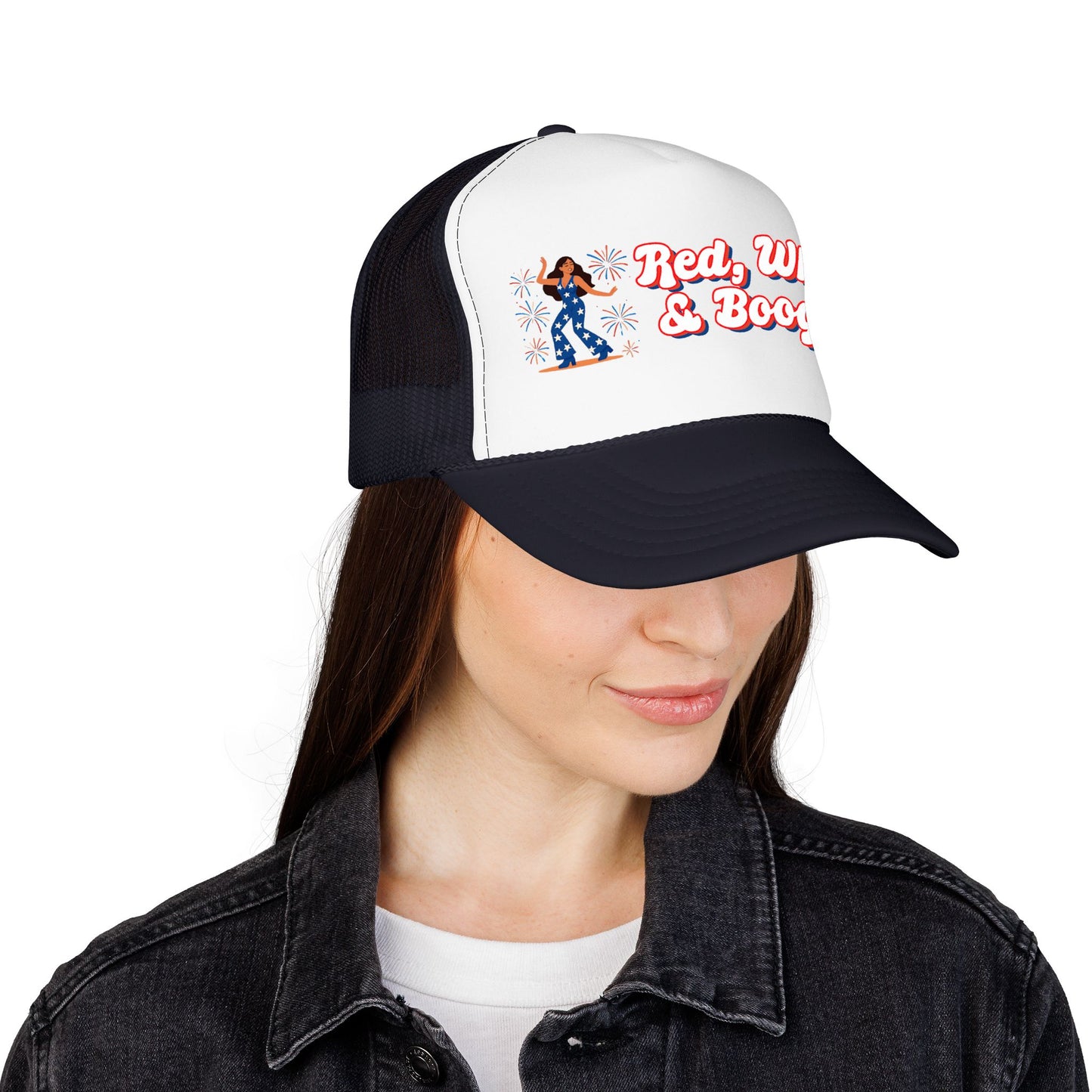 Red, White & Boogie Foam Trucker Hat