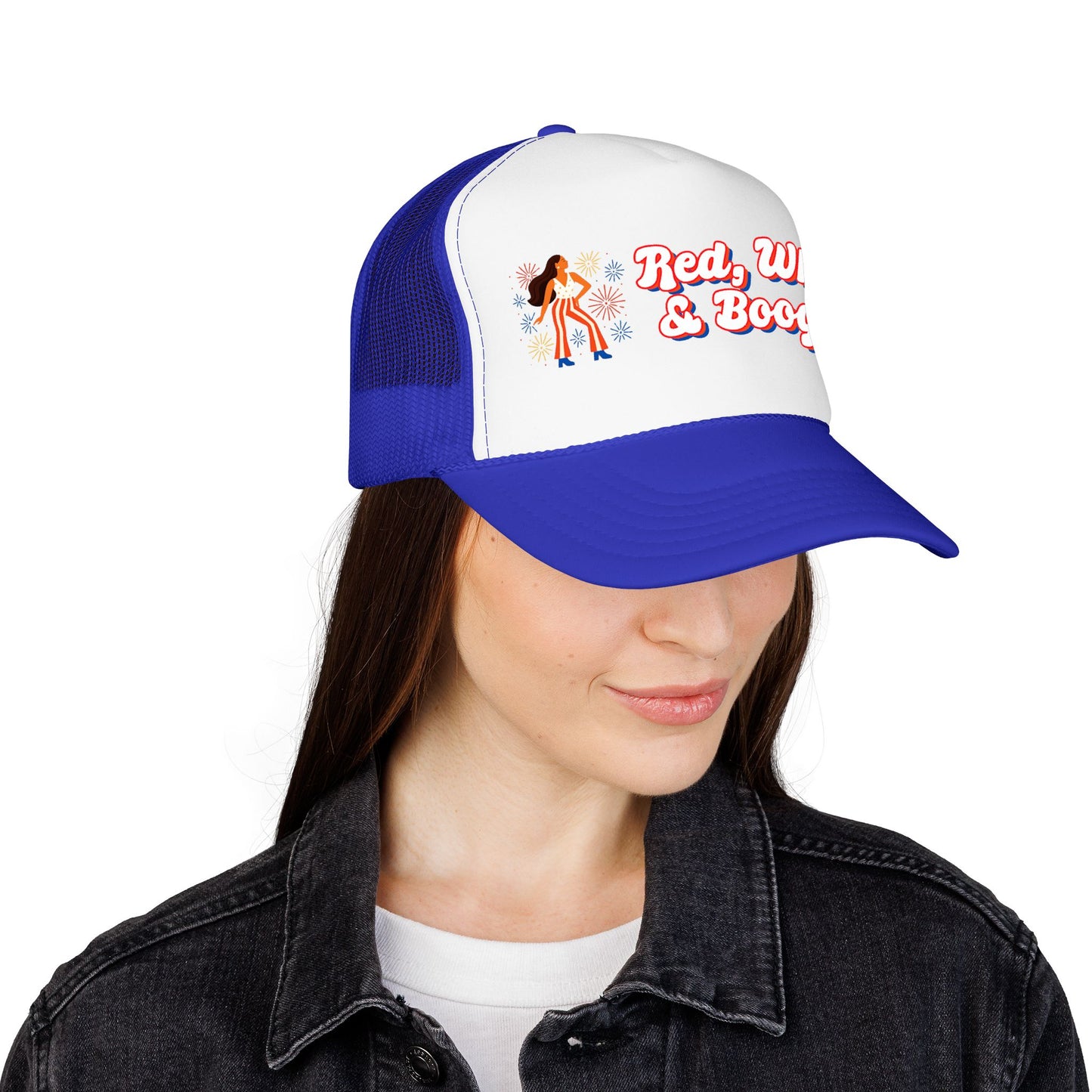 Red, White & Boogie Foam Trucker Hat - V1