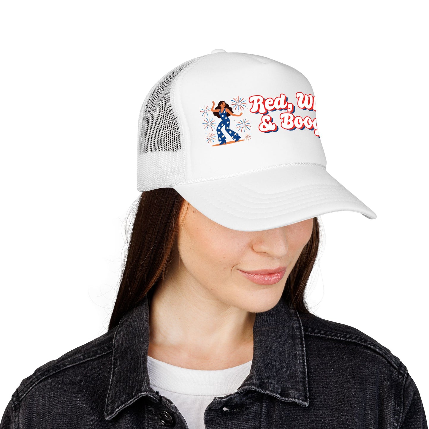 Red, White & Boogie Foam Trucker Hat