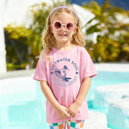 Saltwater Soul, Cowgirl Heart Kids Tee