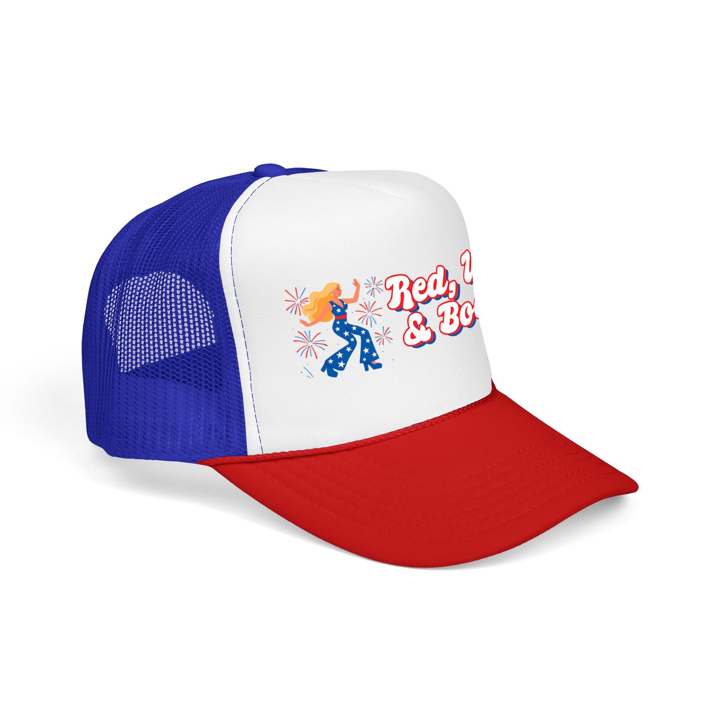 Red, White & Boogie Foam Trucker Hat