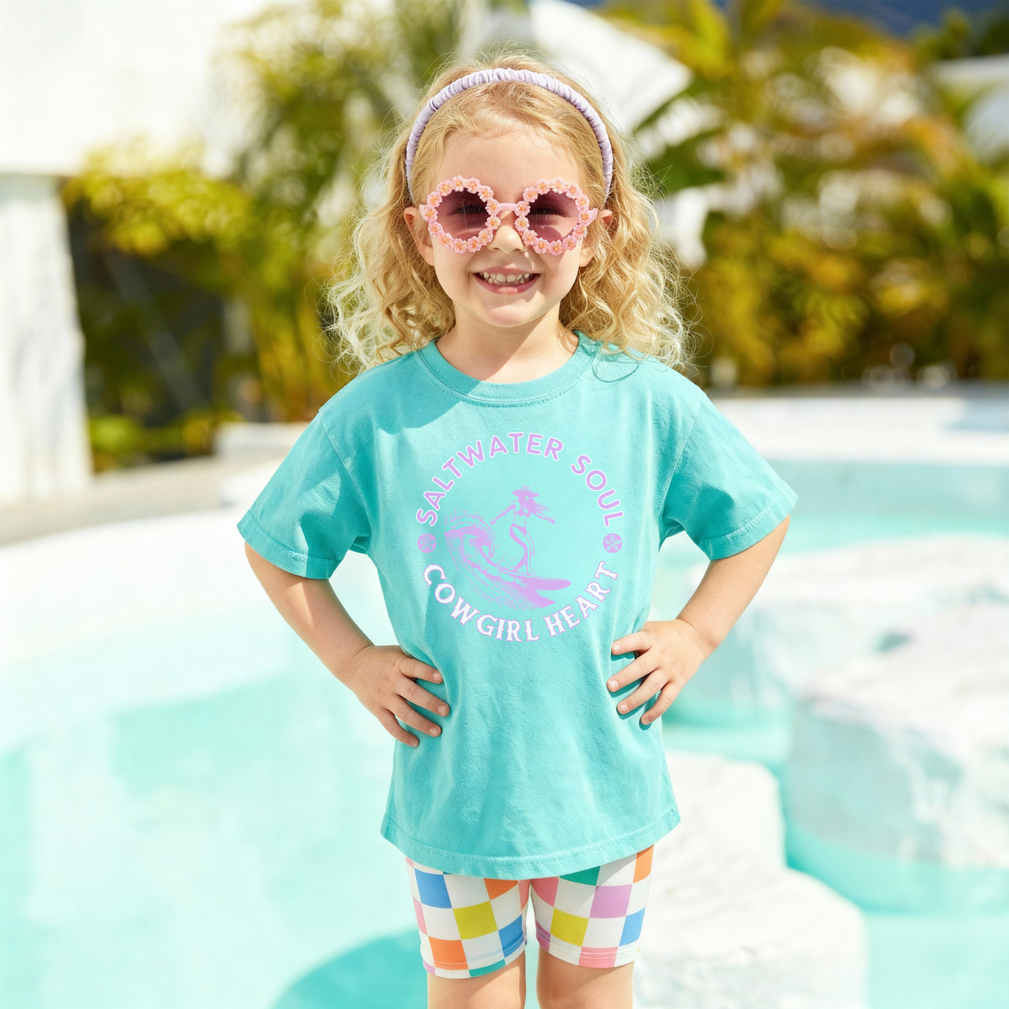 Saltwater Soul, Cowgirl Heart Kids Tee