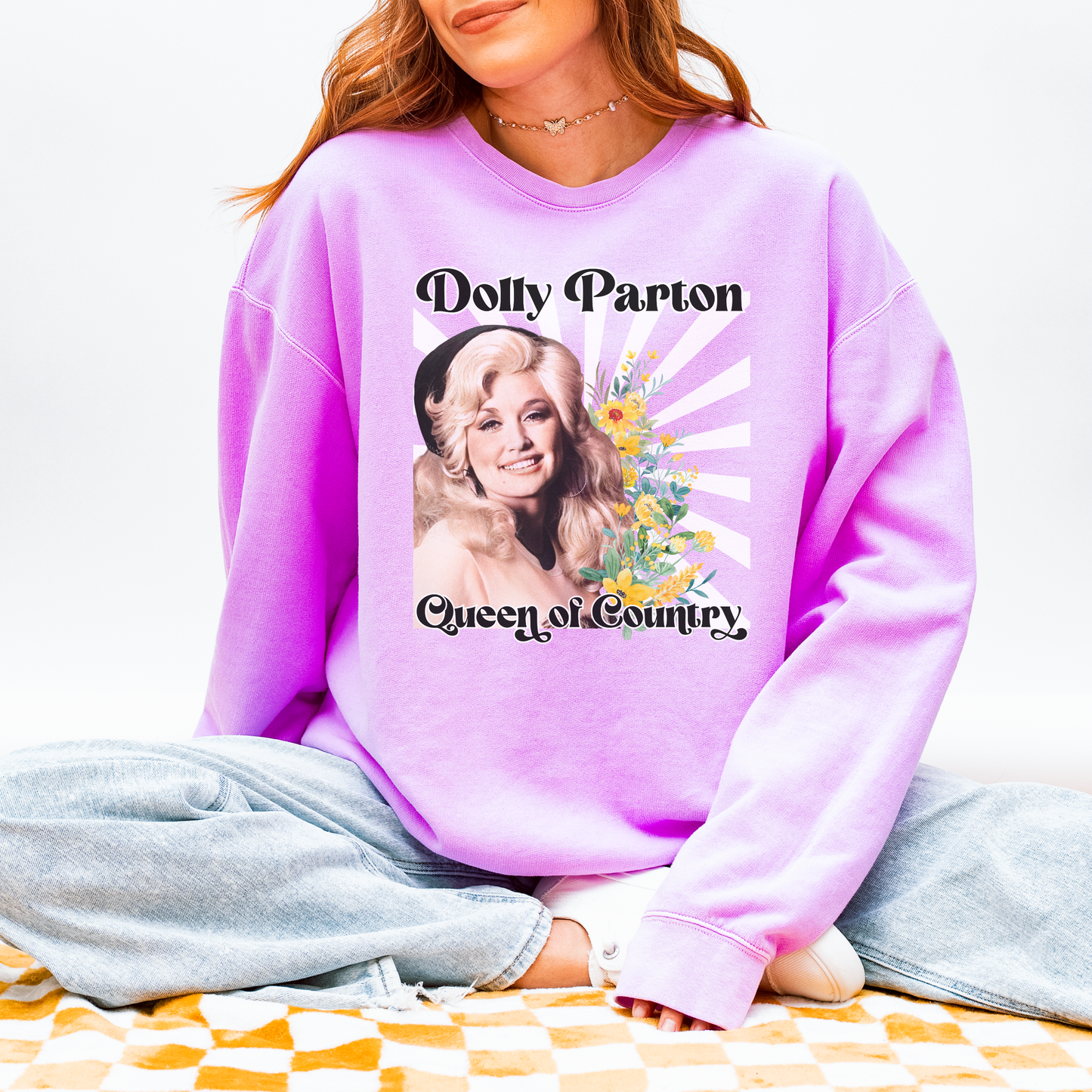 Dolly Parton Queen of Country Cozy Sweatshirt