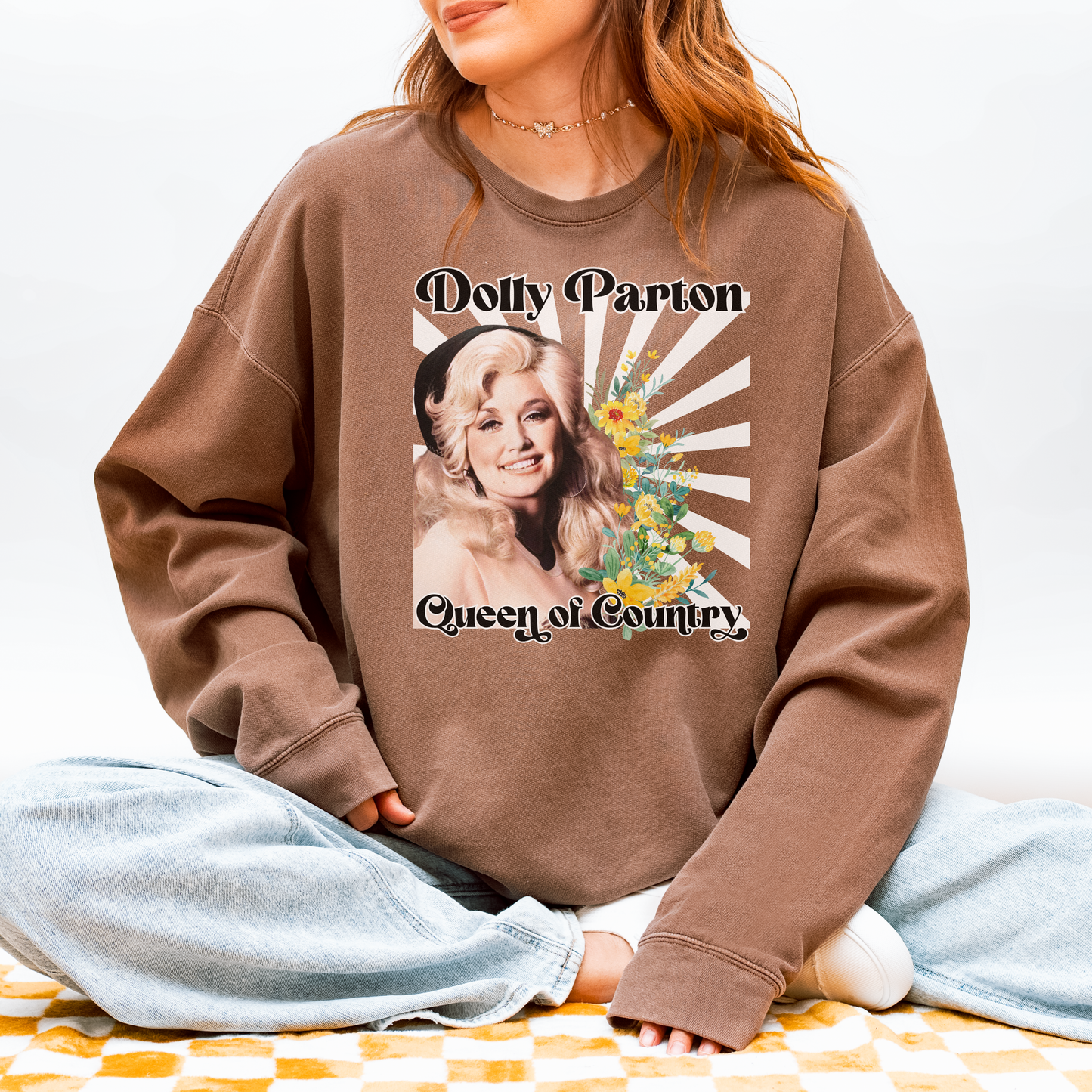Dolly Parton Queen of Country Cozy Sweatshirt