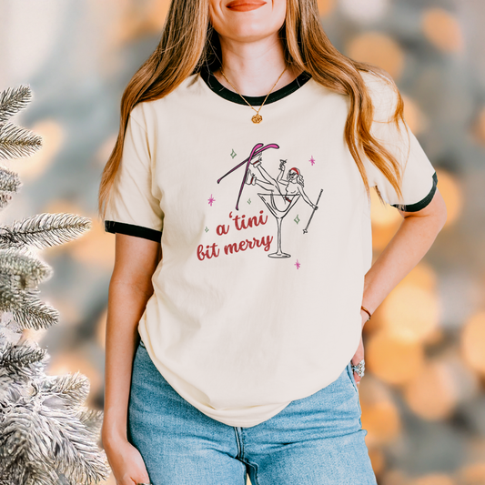 A 'Tini Bit Merry Festive Holiday Shirt