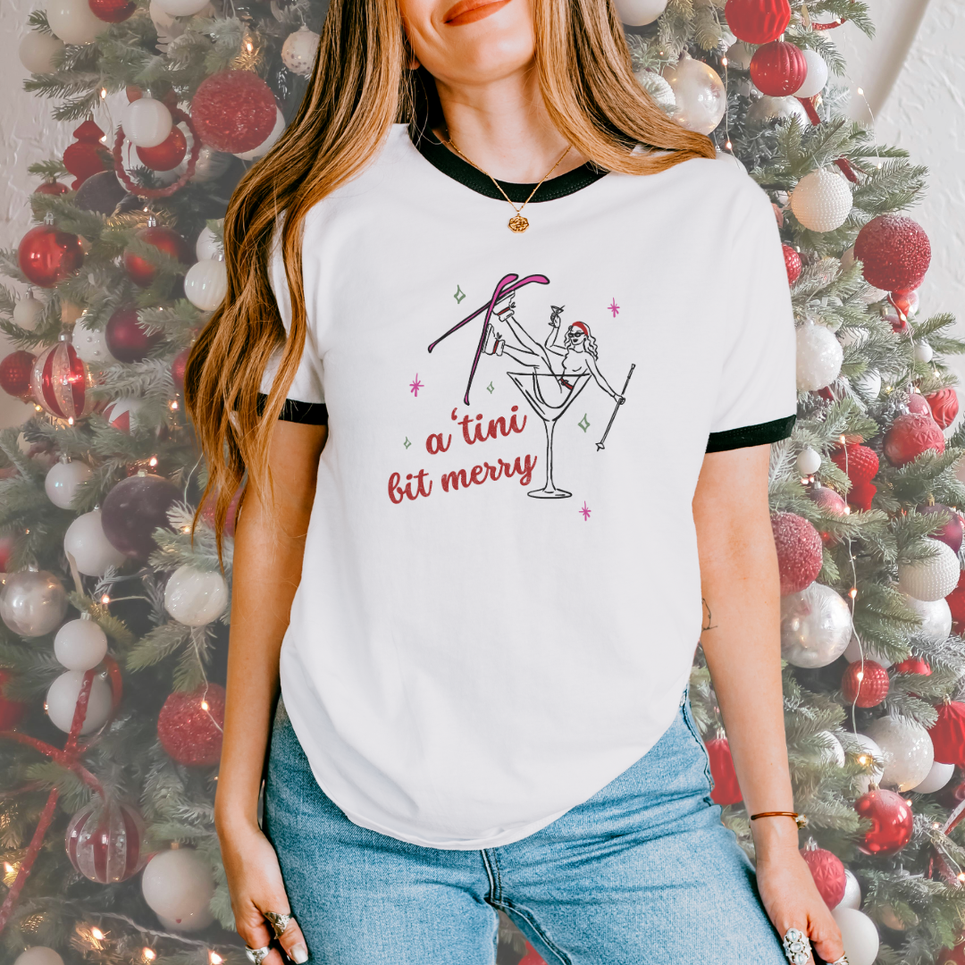 A 'Tini Bit Merry Festive Holiday Shirt