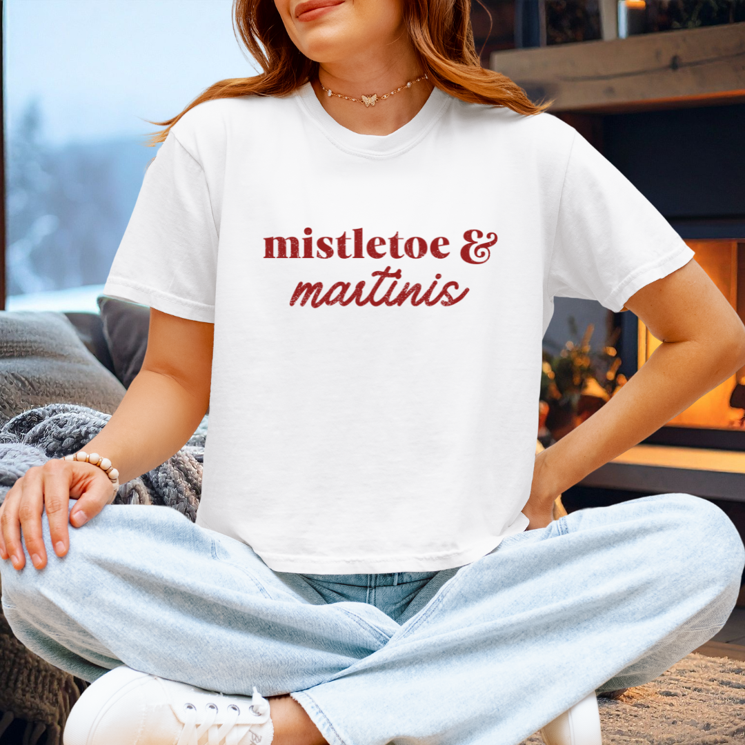 Mistletoe & Martinis Boxy Tee