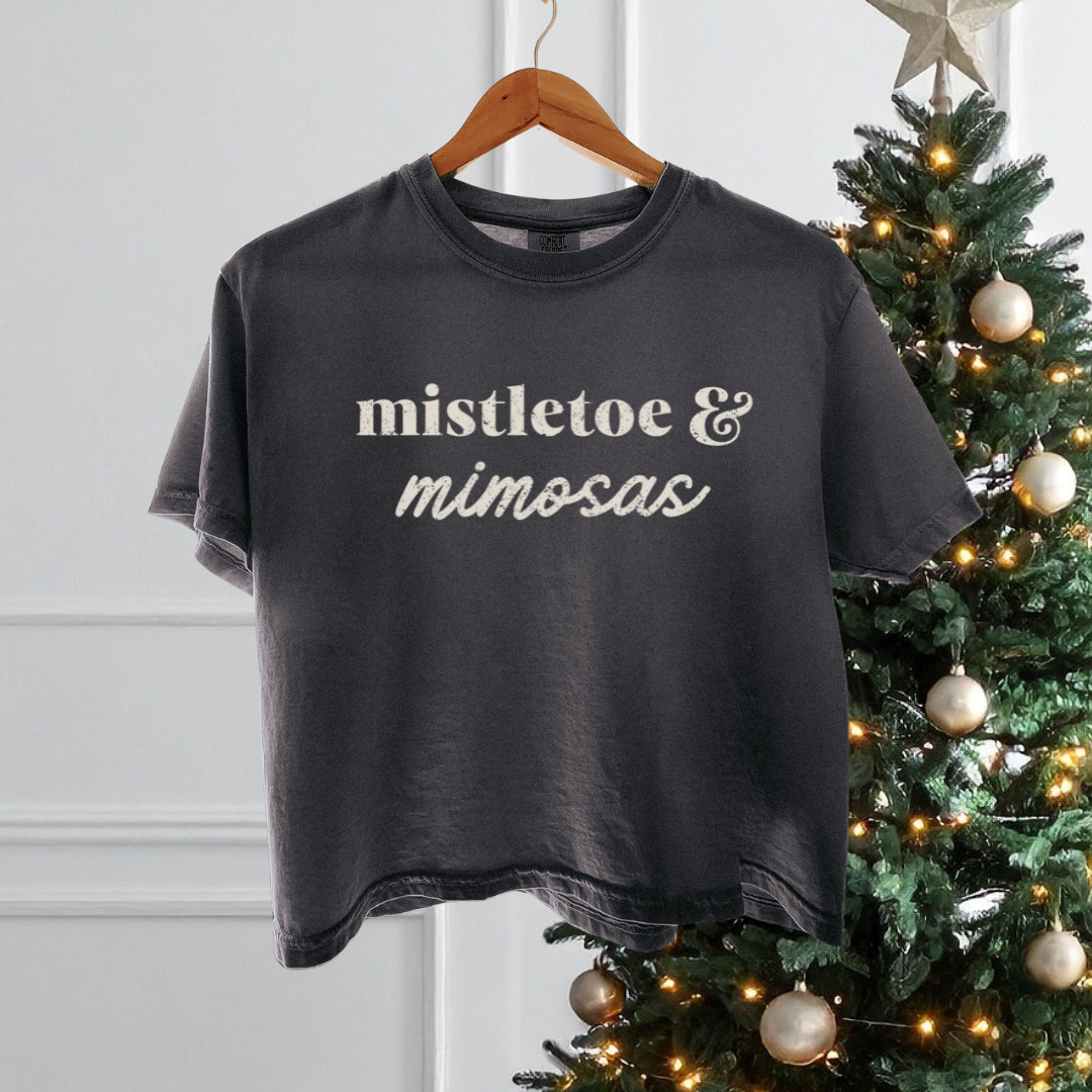 Mistletoe & Mimosas Boxy Tee