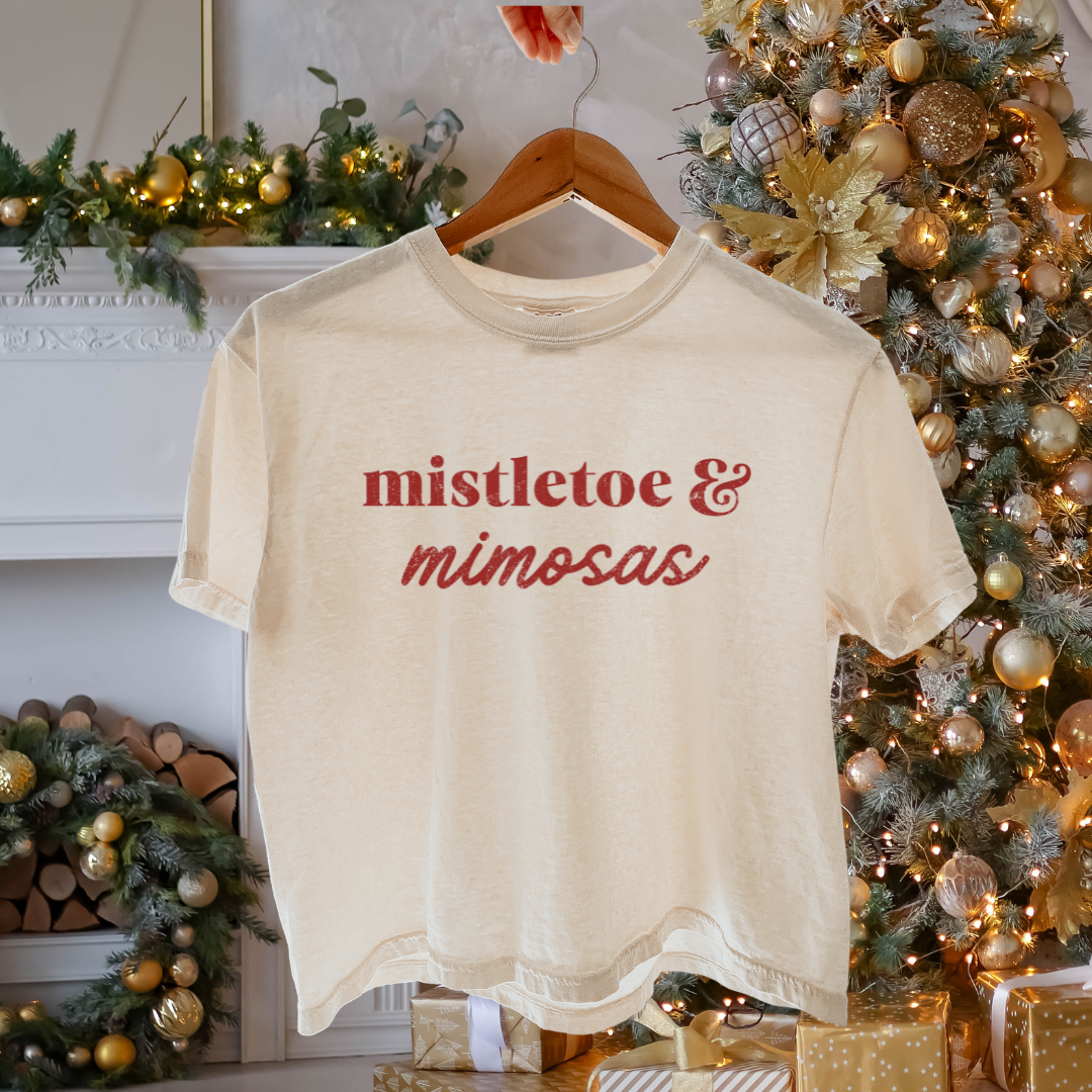 Mistletoe & Mimosas Boxy Tee