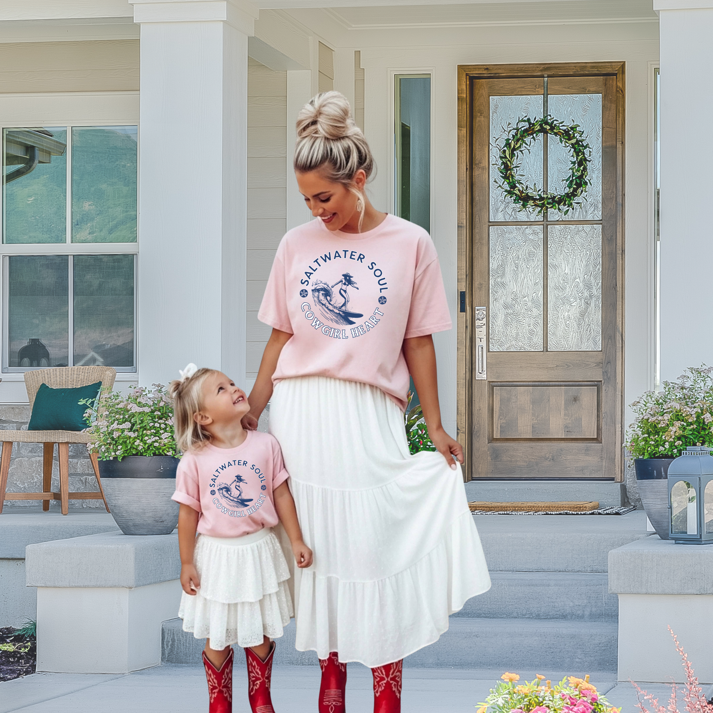 Saltwater Soul Cowgirl Heart Tee