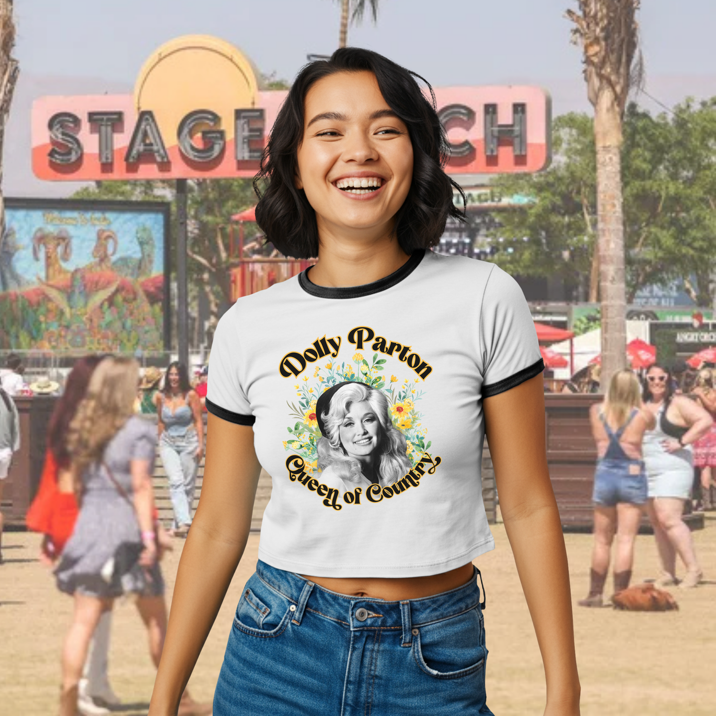 Dolly Queen of Country Ringer Tee