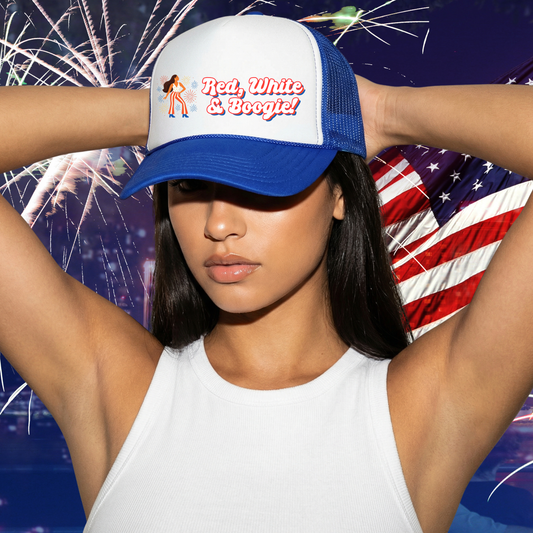 Red, White & Boogie Foam Trucker Hat - V1