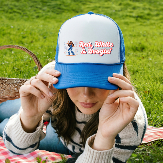 Red, White & Boogie Foam Trucker Hat