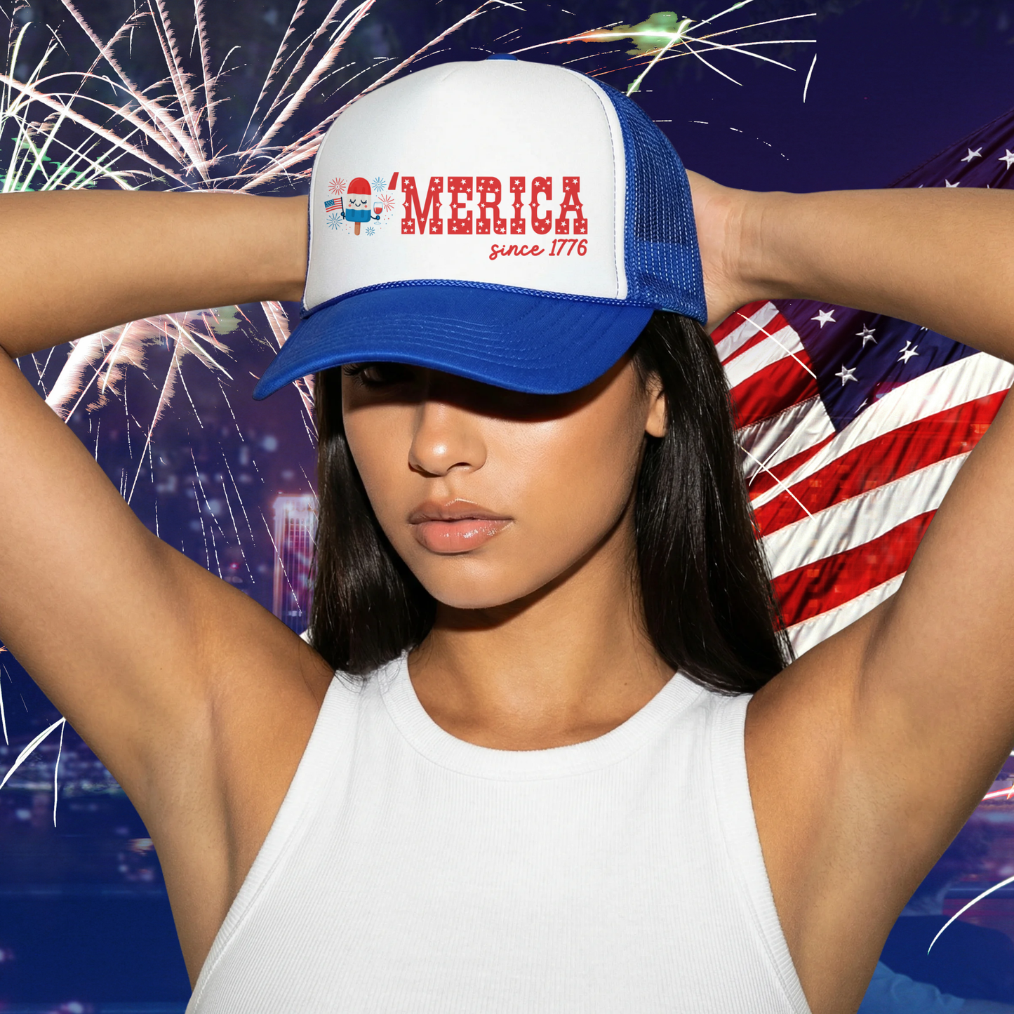 'Merica Patriotic Popsicle Trucker Hat