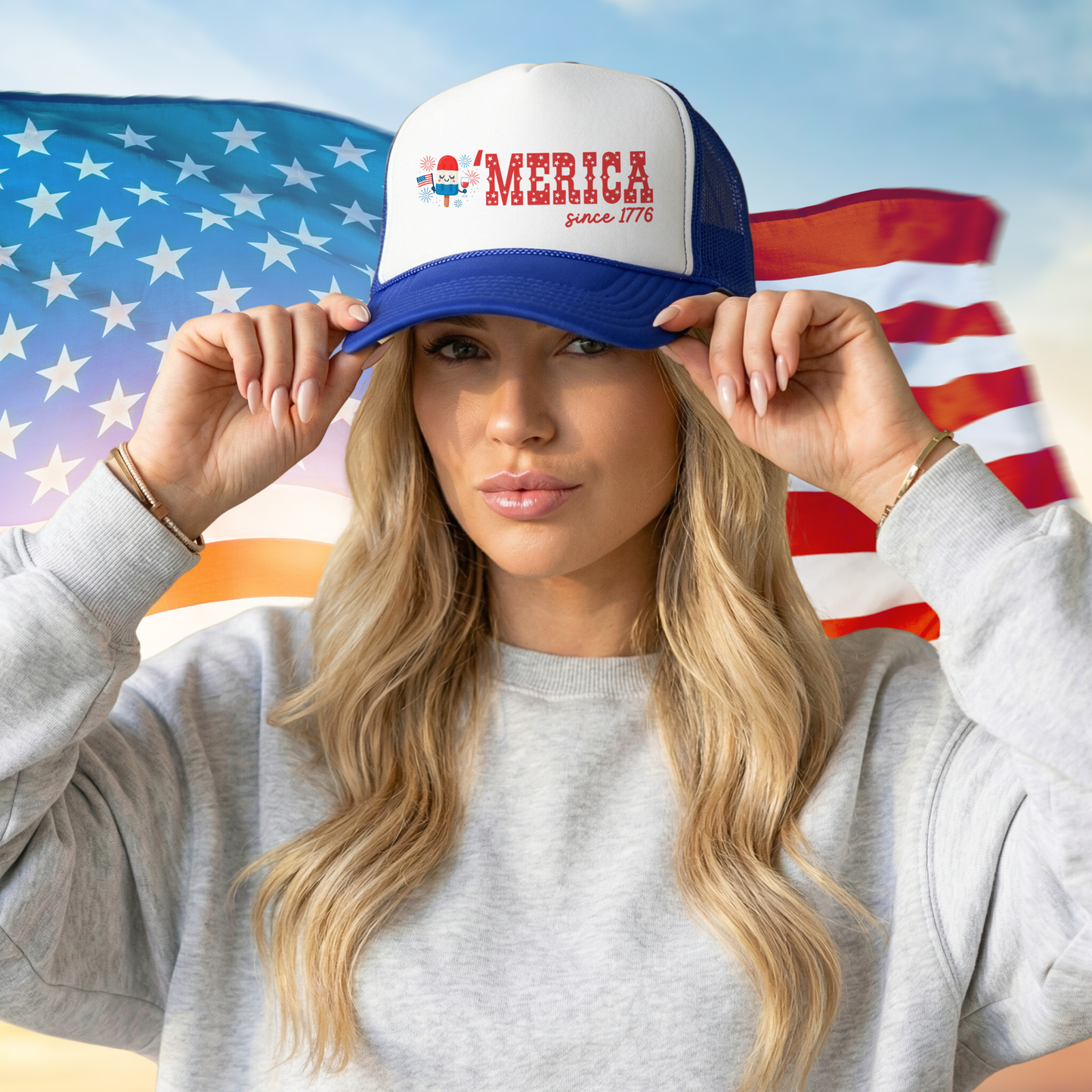 'Merica Patriotic Popsicle Trucker Hat