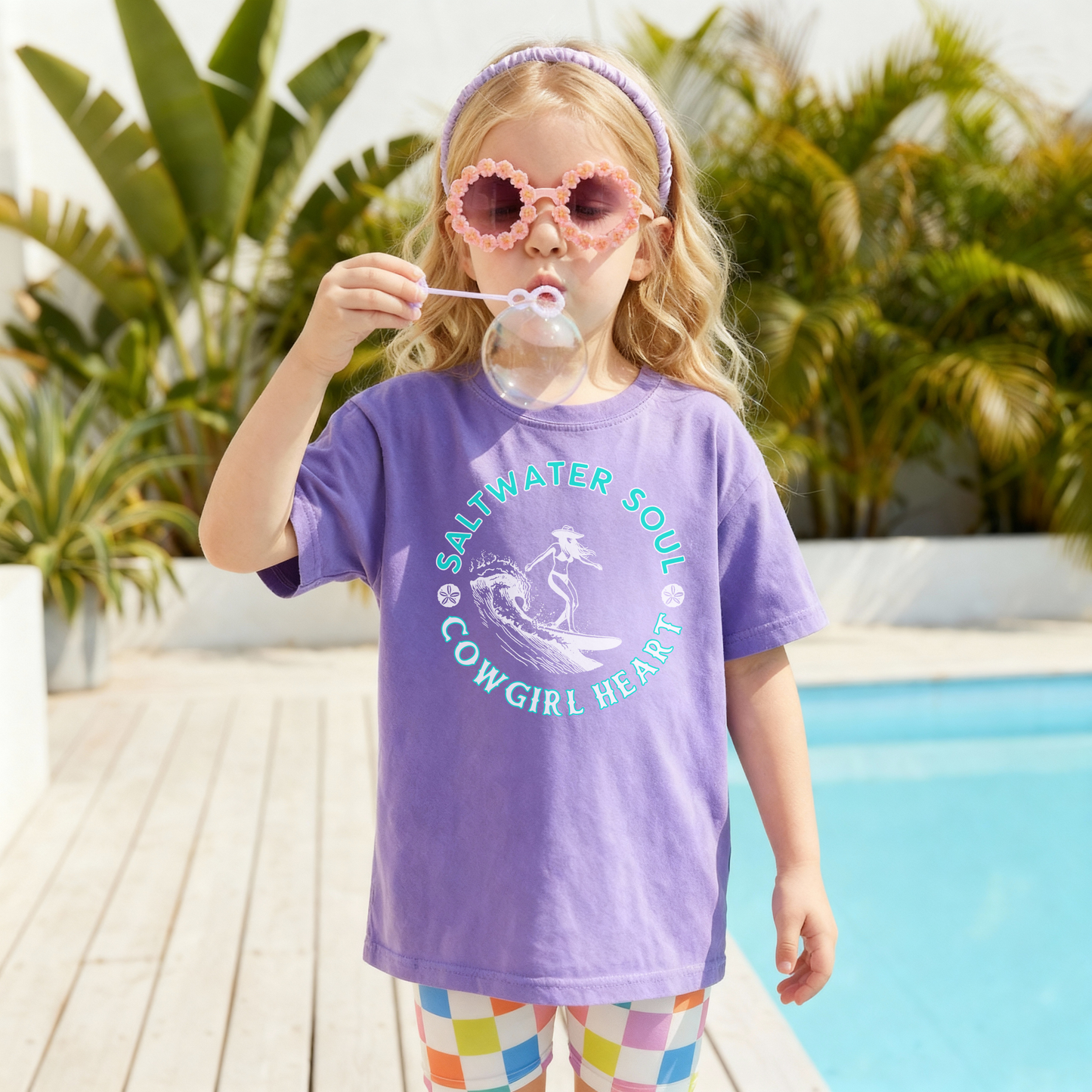 Saltwater Soul, Cowgirl Heart Kids Tee