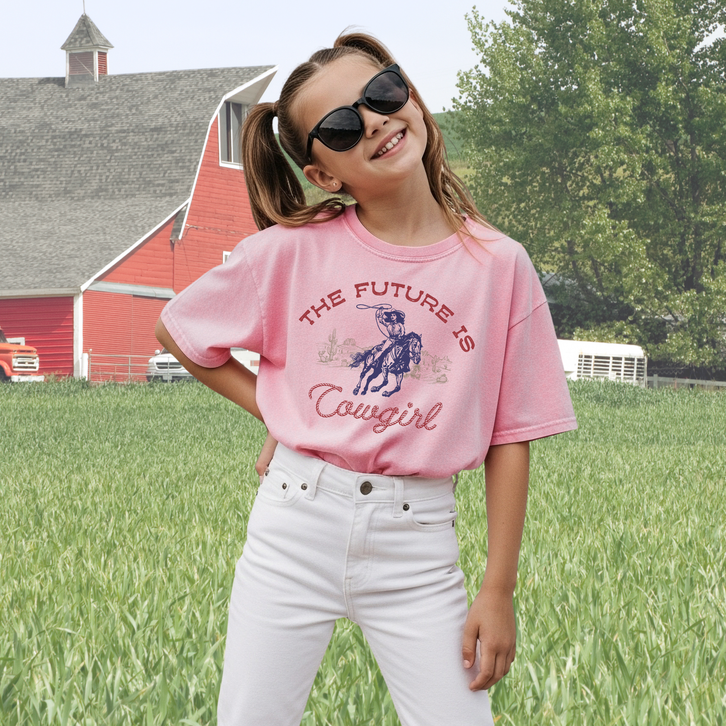 The Future Is Cowgirl Kids Tee