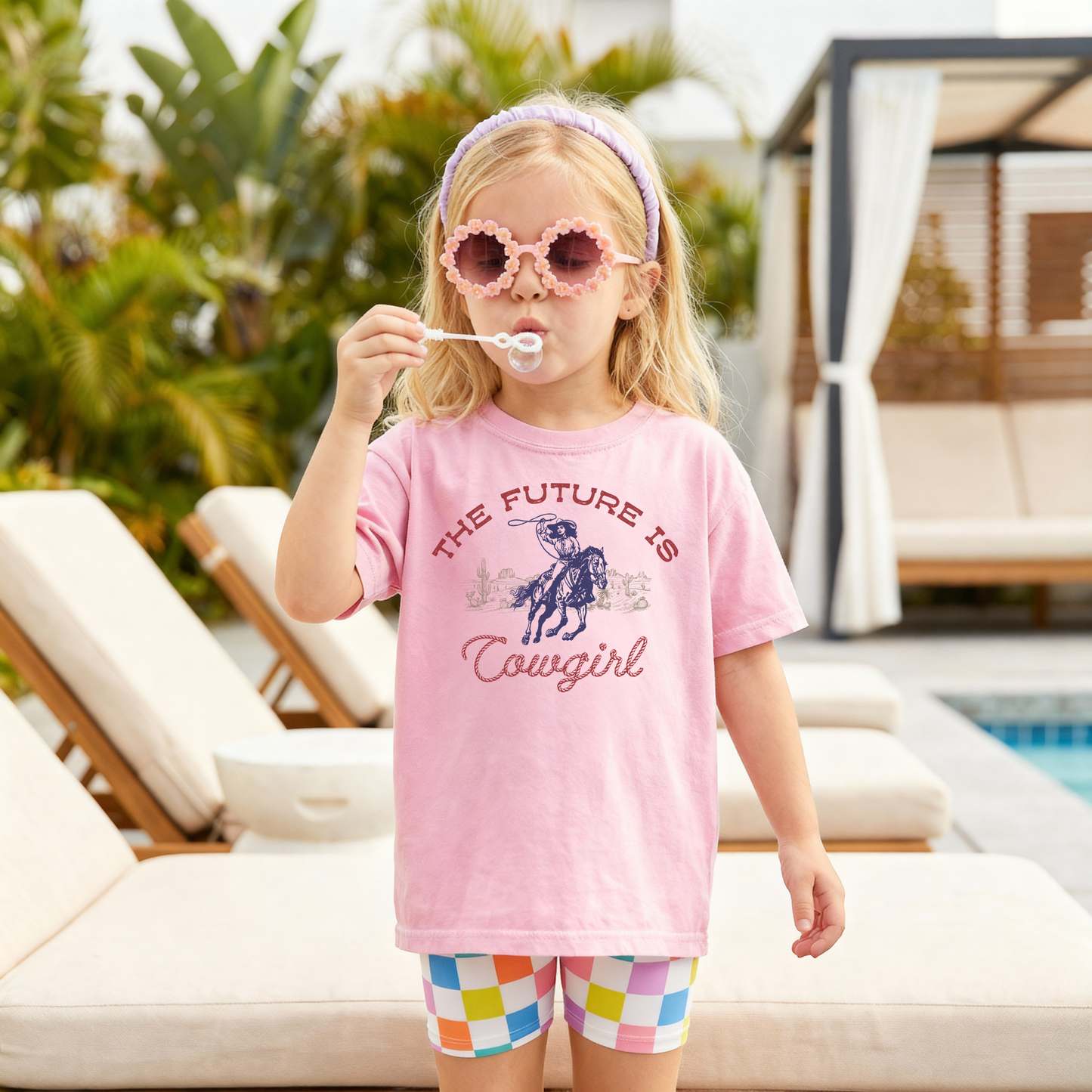 The Future Is Cowgirl Kids Tee