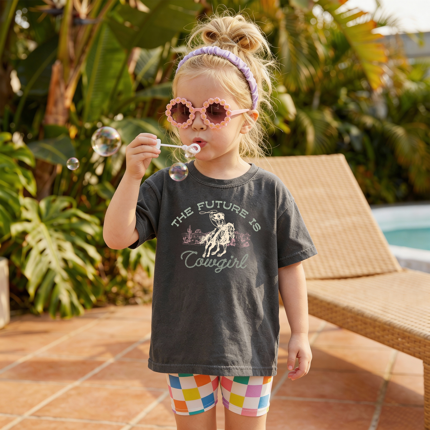 The Future Is Cowgirl Kids Tee