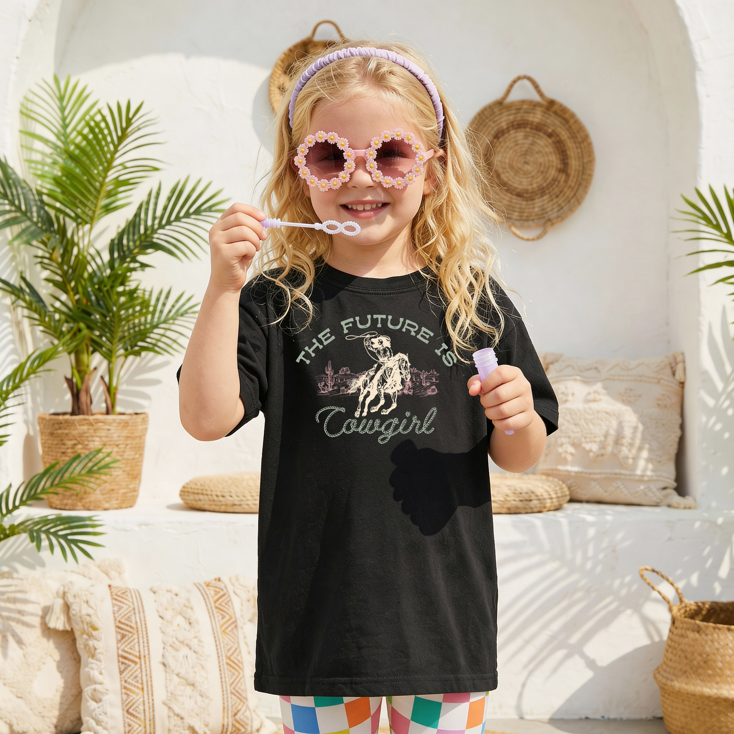 The Future Is Cowgirl Kids Tee