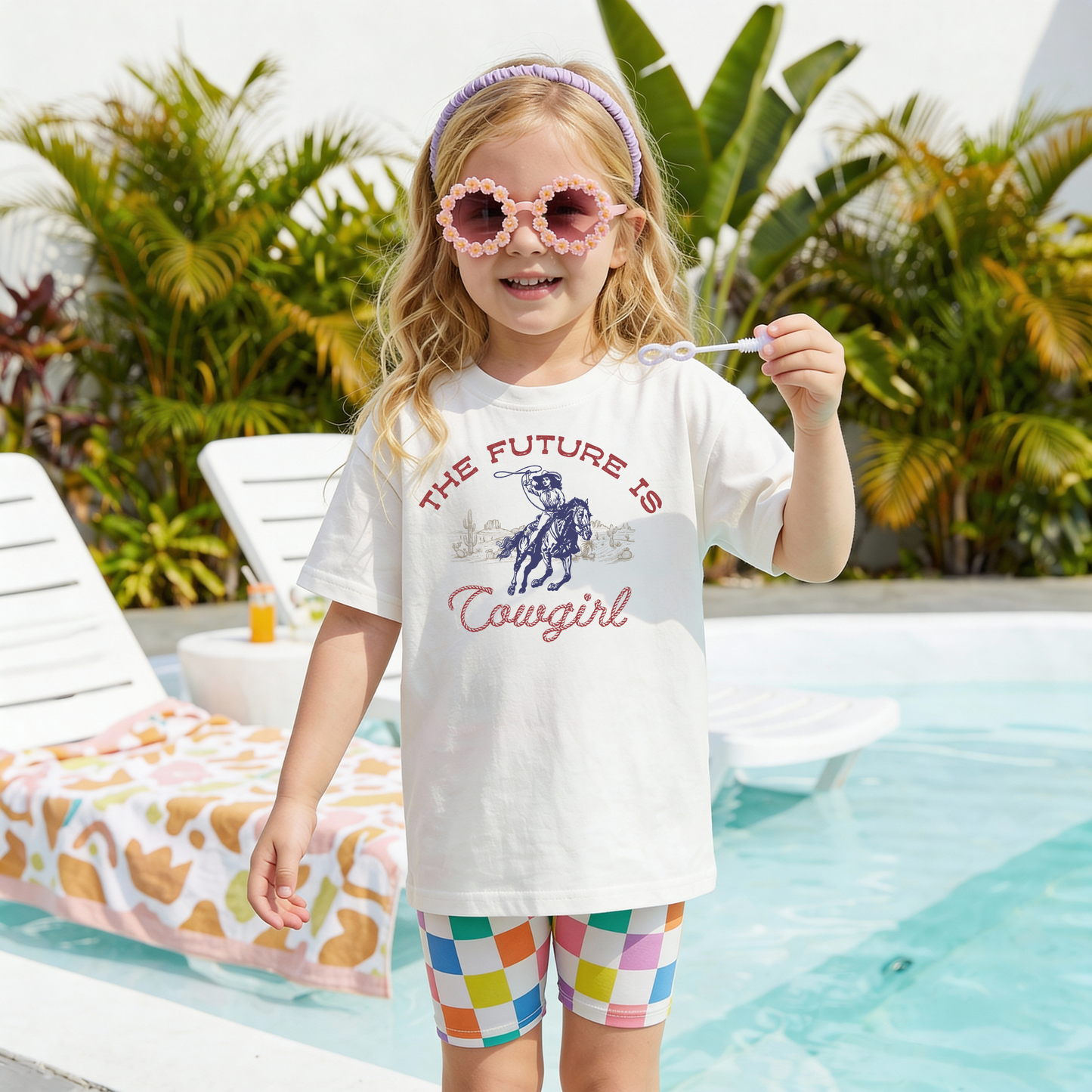 The Future Is Cowgirl Kids Tee
