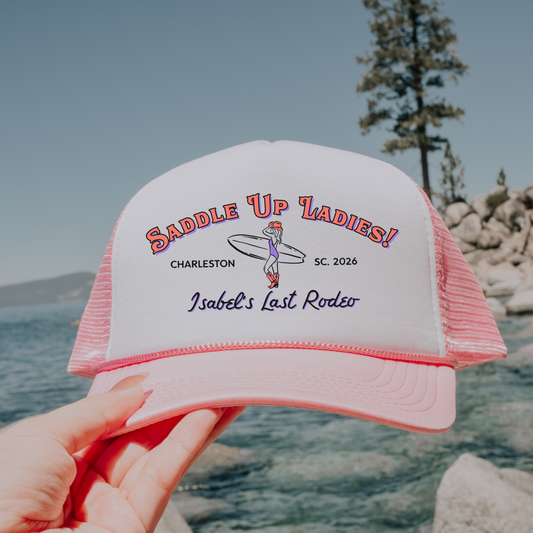 Saddle Up Ladies Girls Trip Trucker | Customizable