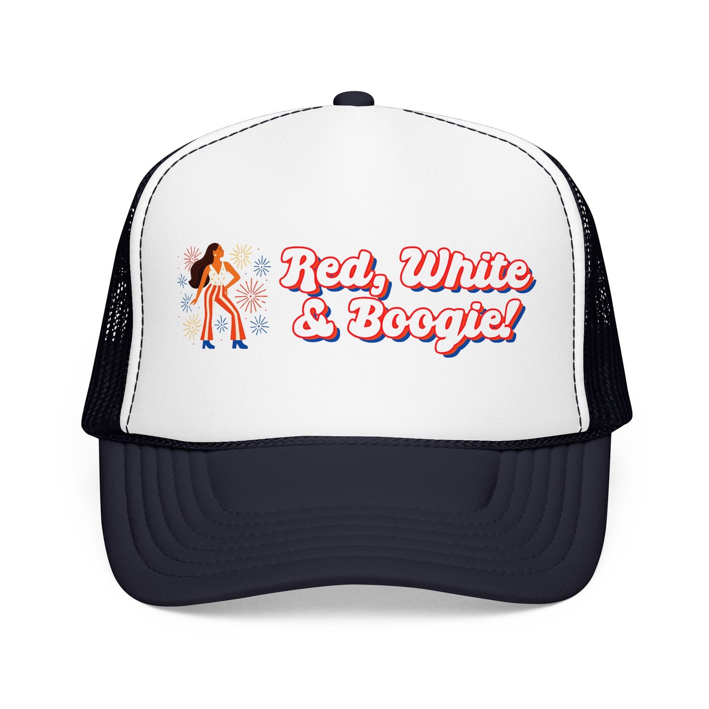 Red, White & Boogie Foam Trucker Hat - V1