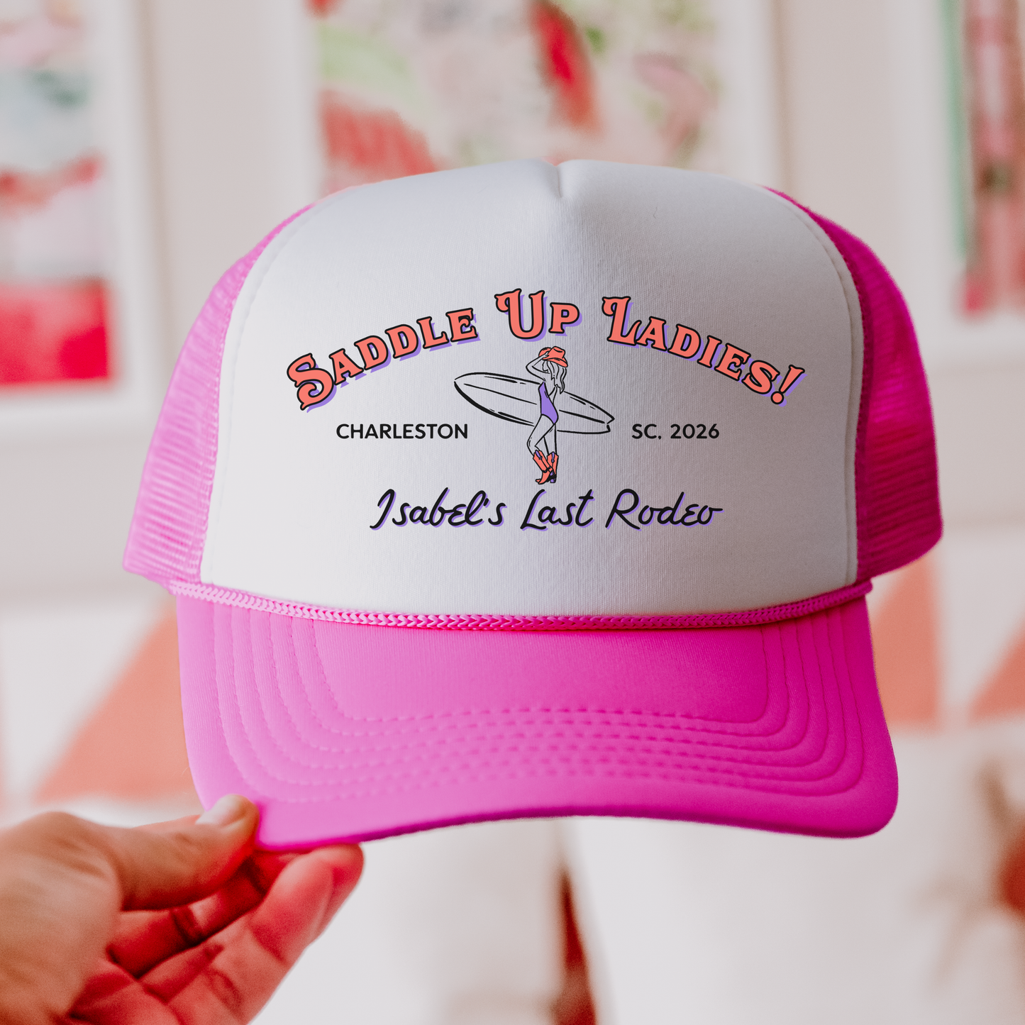Saddle Up Ladies Girls Trip Trucker | Customizable