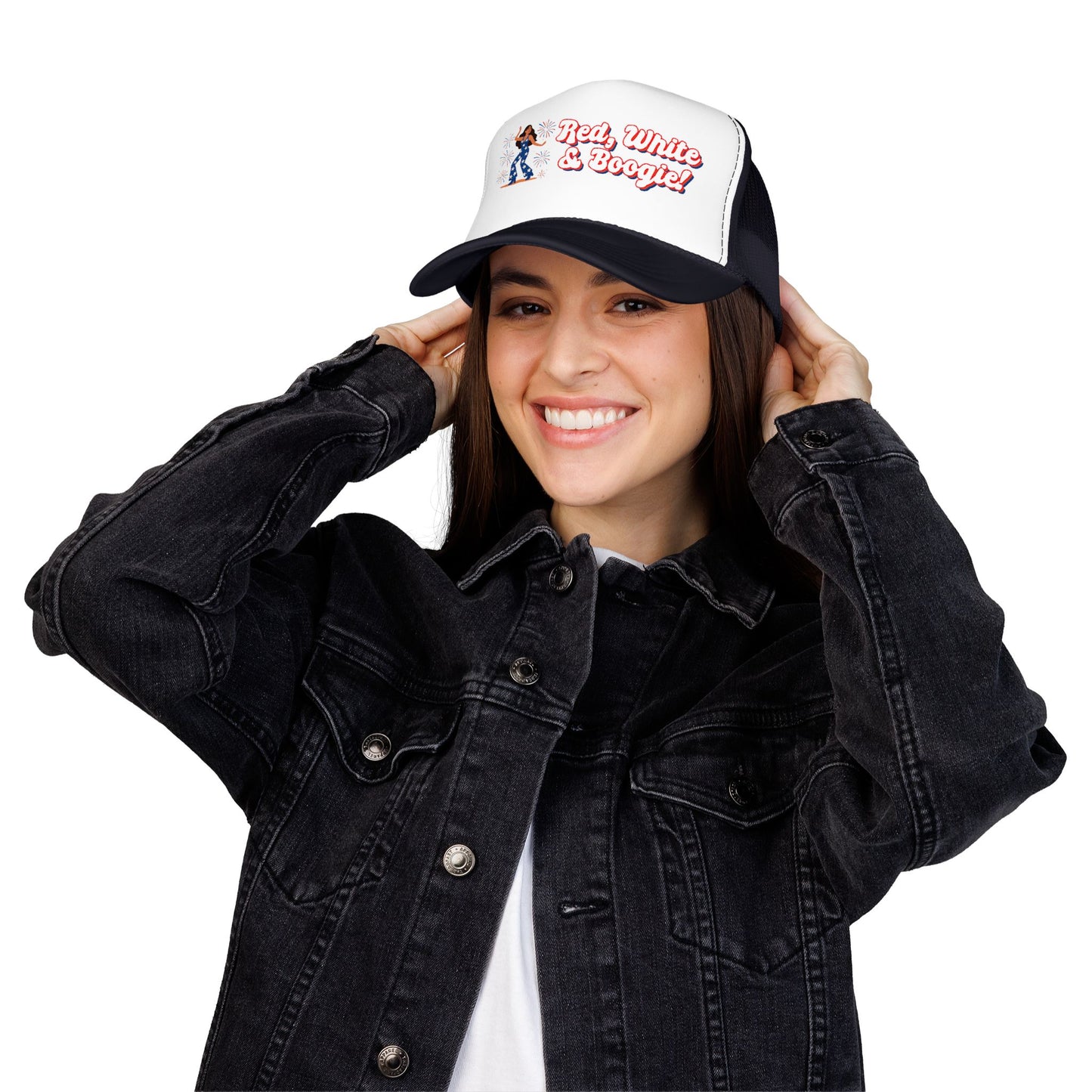 Red, White & Boogie Foam Trucker Hat