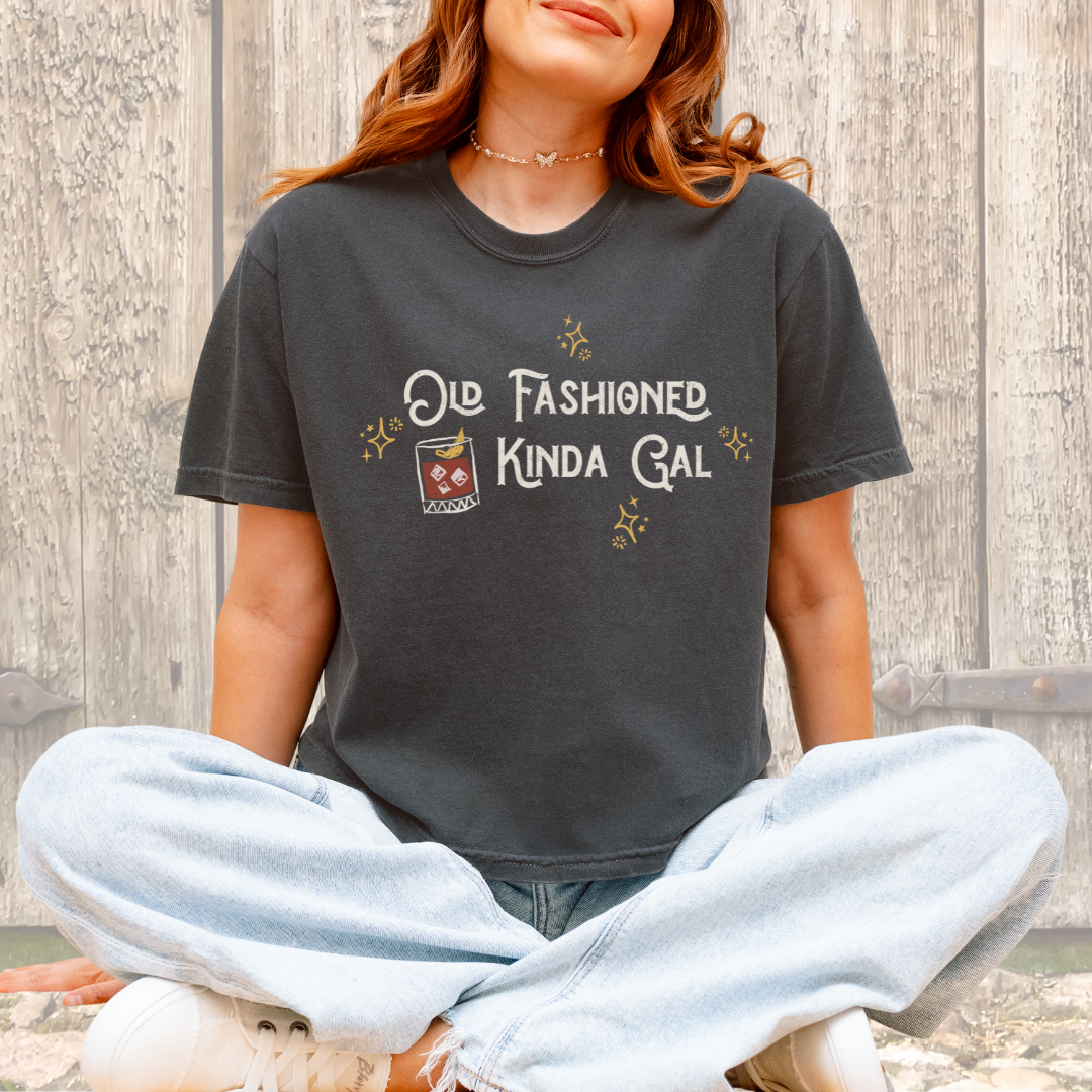 Old Fashioned Kinda Girl Vintage Cocktail Tee