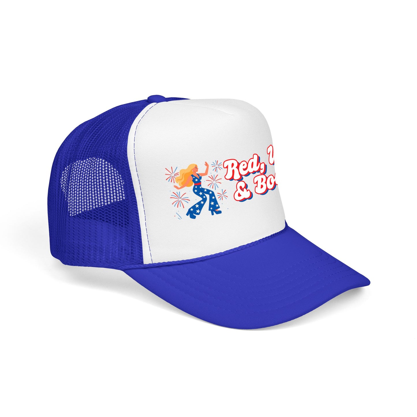 Red, White & Boogie Foam Trucker Hat