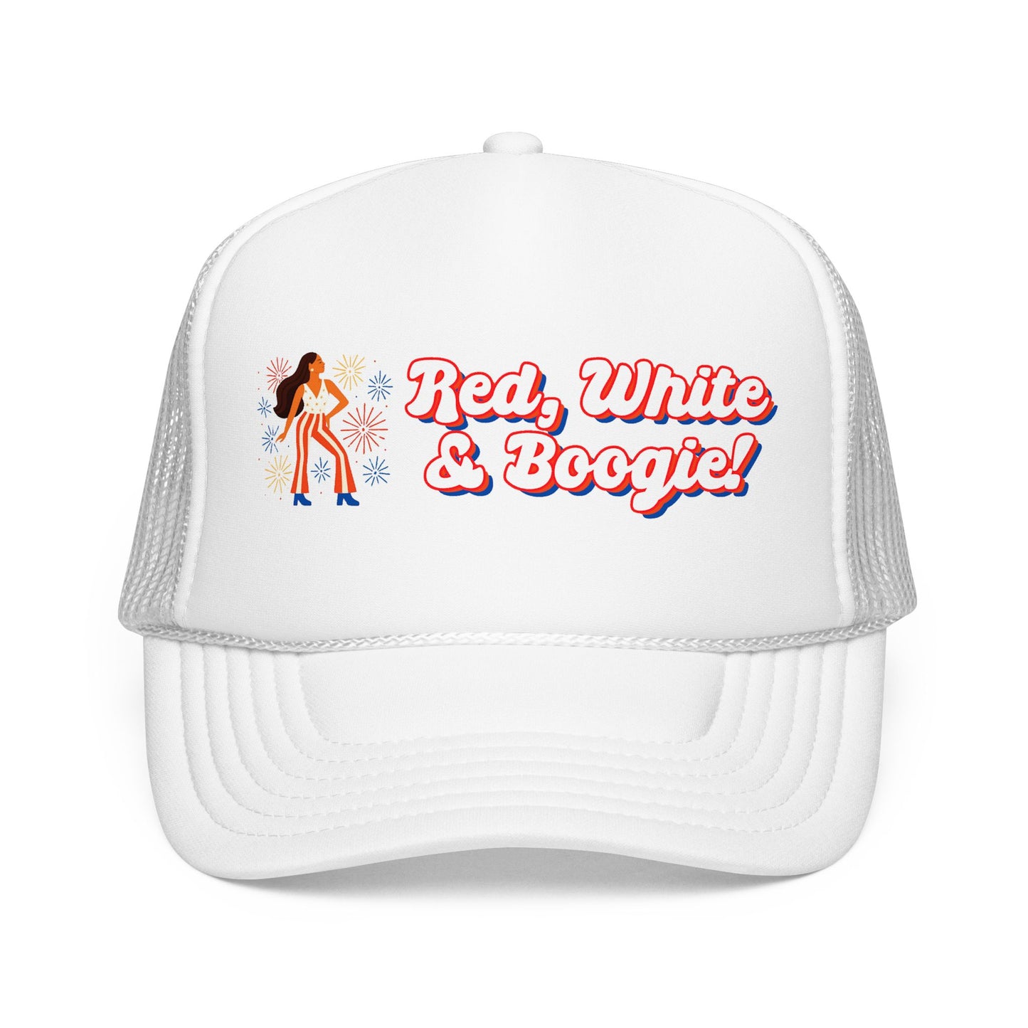 Red, White & Boogie Foam Trucker Hat - V1