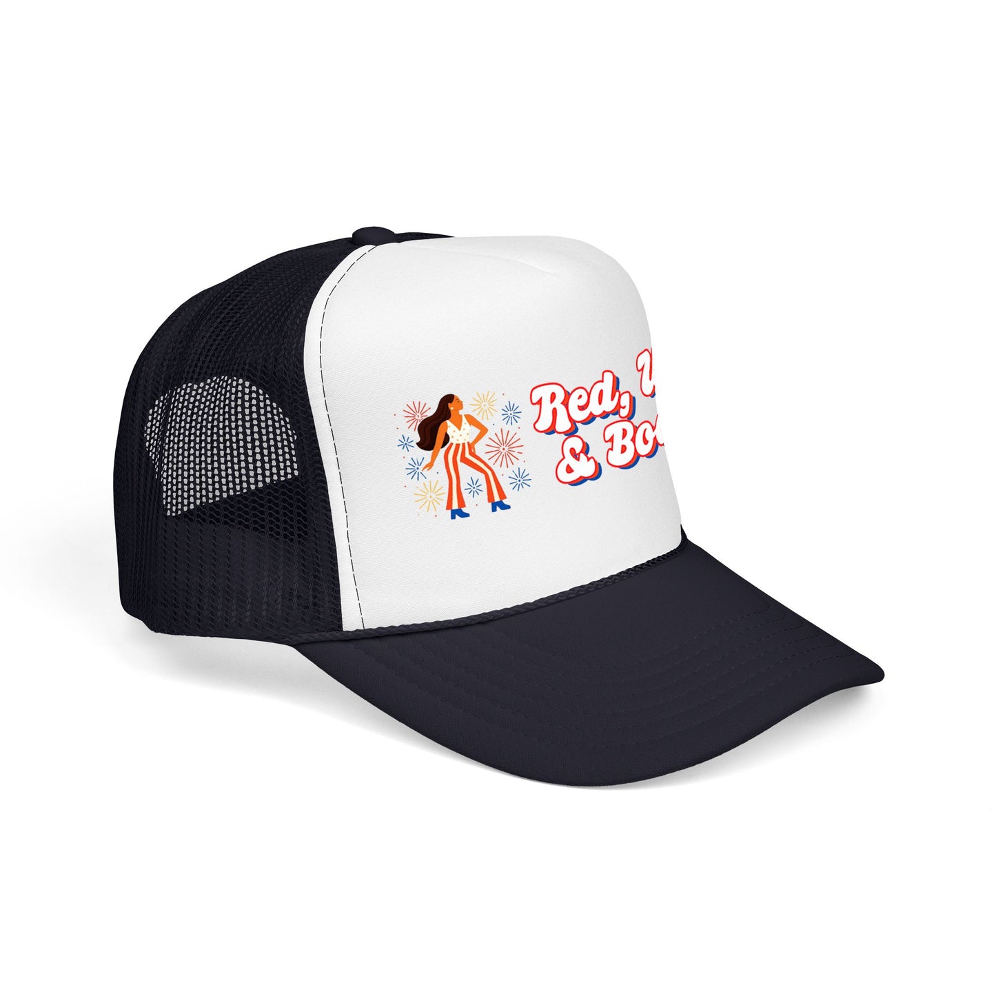 Red, White & Boogie Foam Trucker Hat - V1