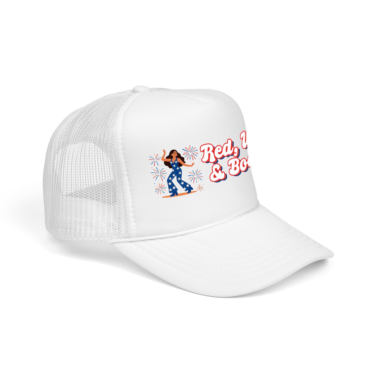 Red, White & Boogie Foam Trucker Hat