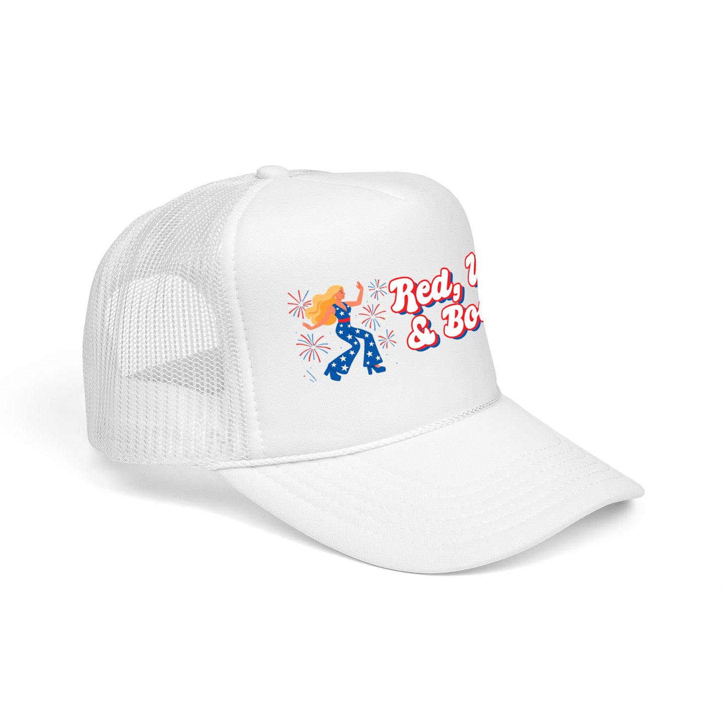 Red, White & Boogie Foam Trucker Hat