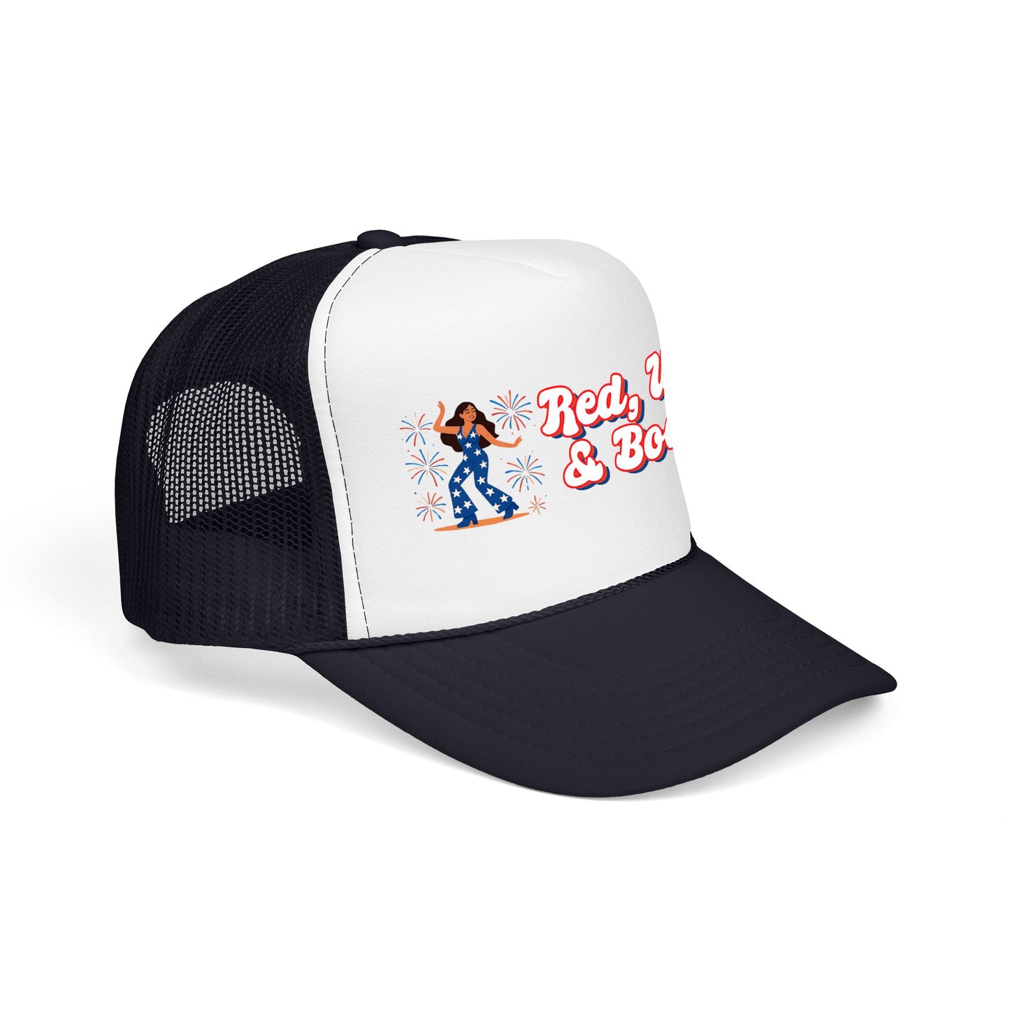 Red, White & Boogie Foam Trucker Hat
