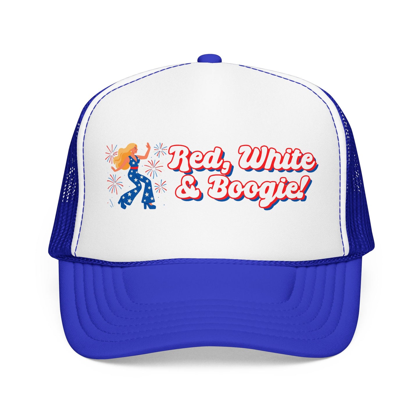 Red, White & Boogie Foam Trucker Hat