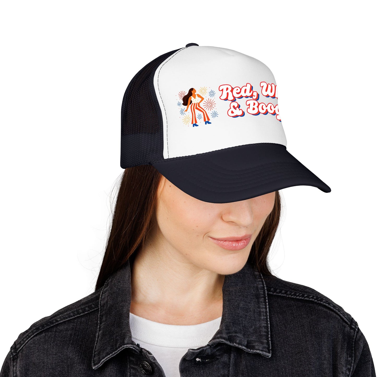 Red, White & Boogie Foam Trucker Hat - V1