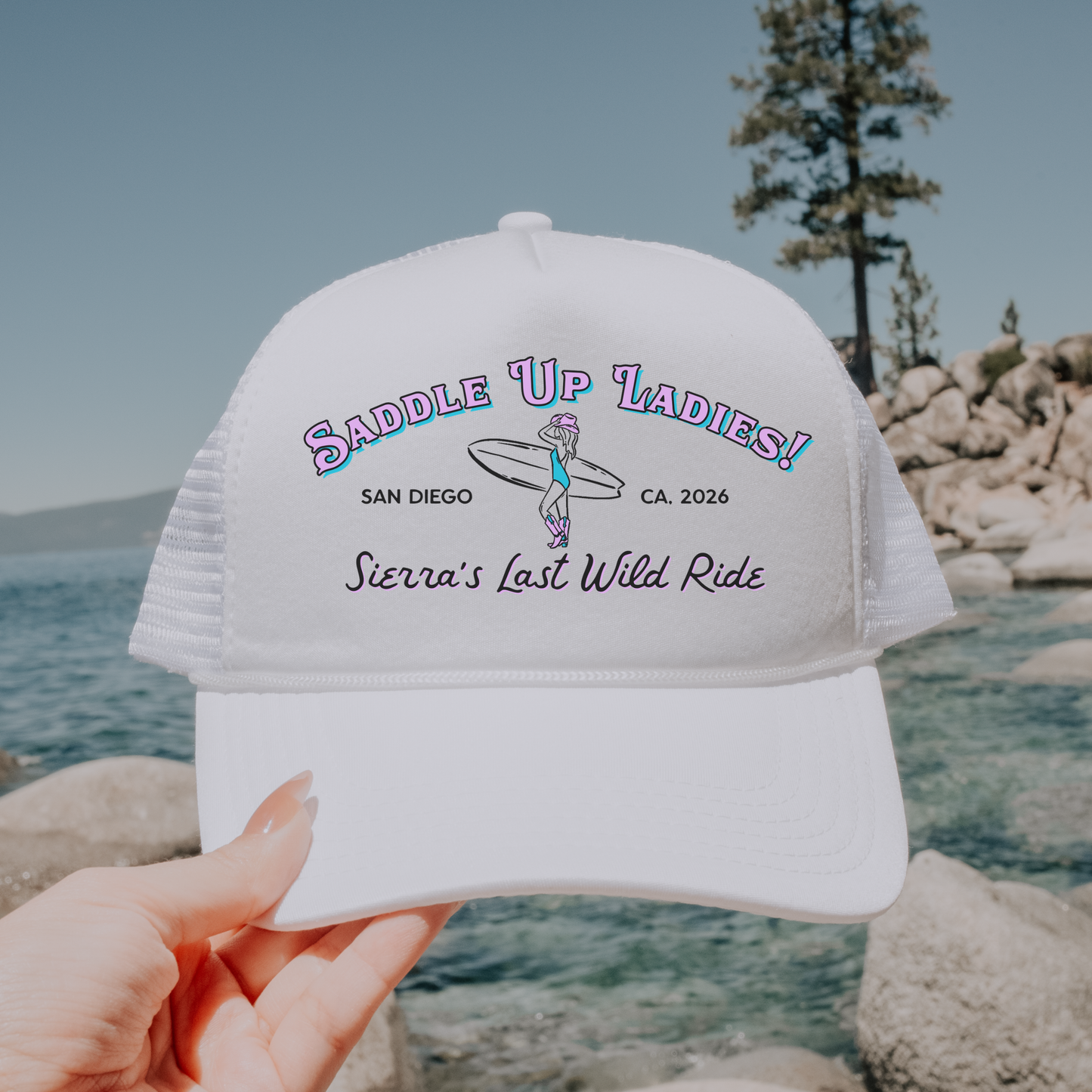 Saddle Up Ladies Girls Trip Trucker | Customizable