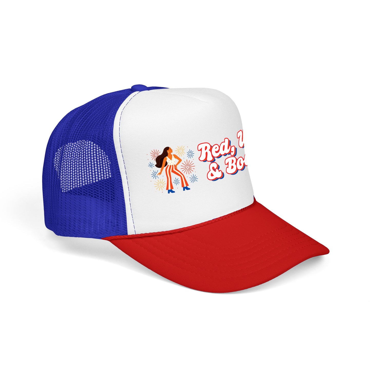 Red, White & Boogie Foam Trucker Hat - V1