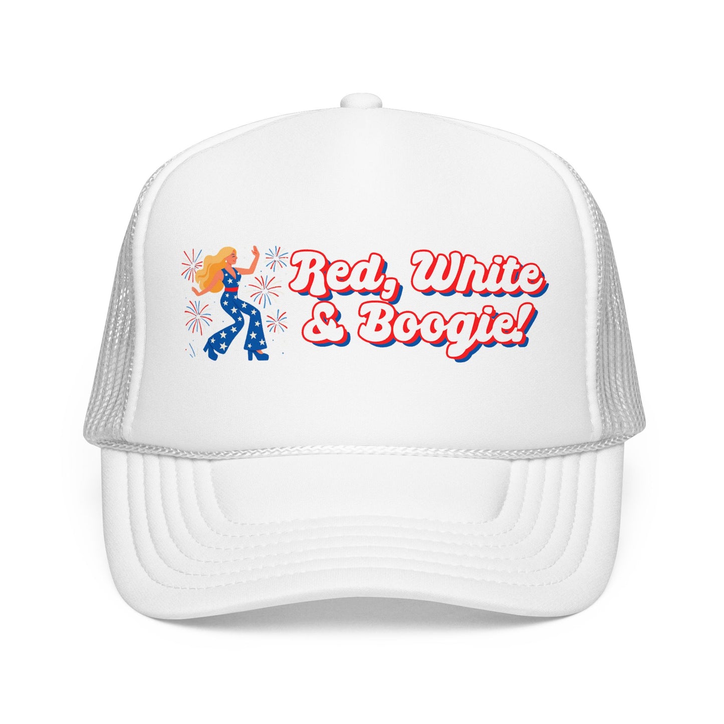 Red, White & Boogie Foam Trucker Hat