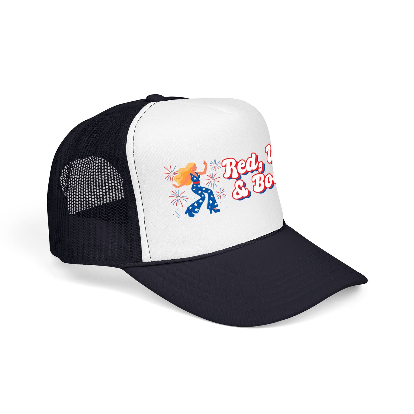Red, White & Boogie Foam Trucker Hat