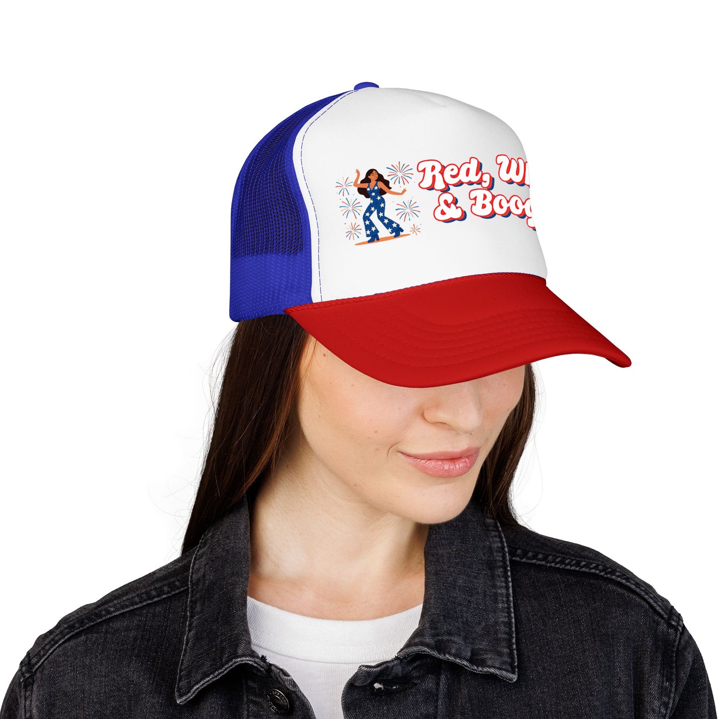 Red, White & Boogie Foam Trucker Hat